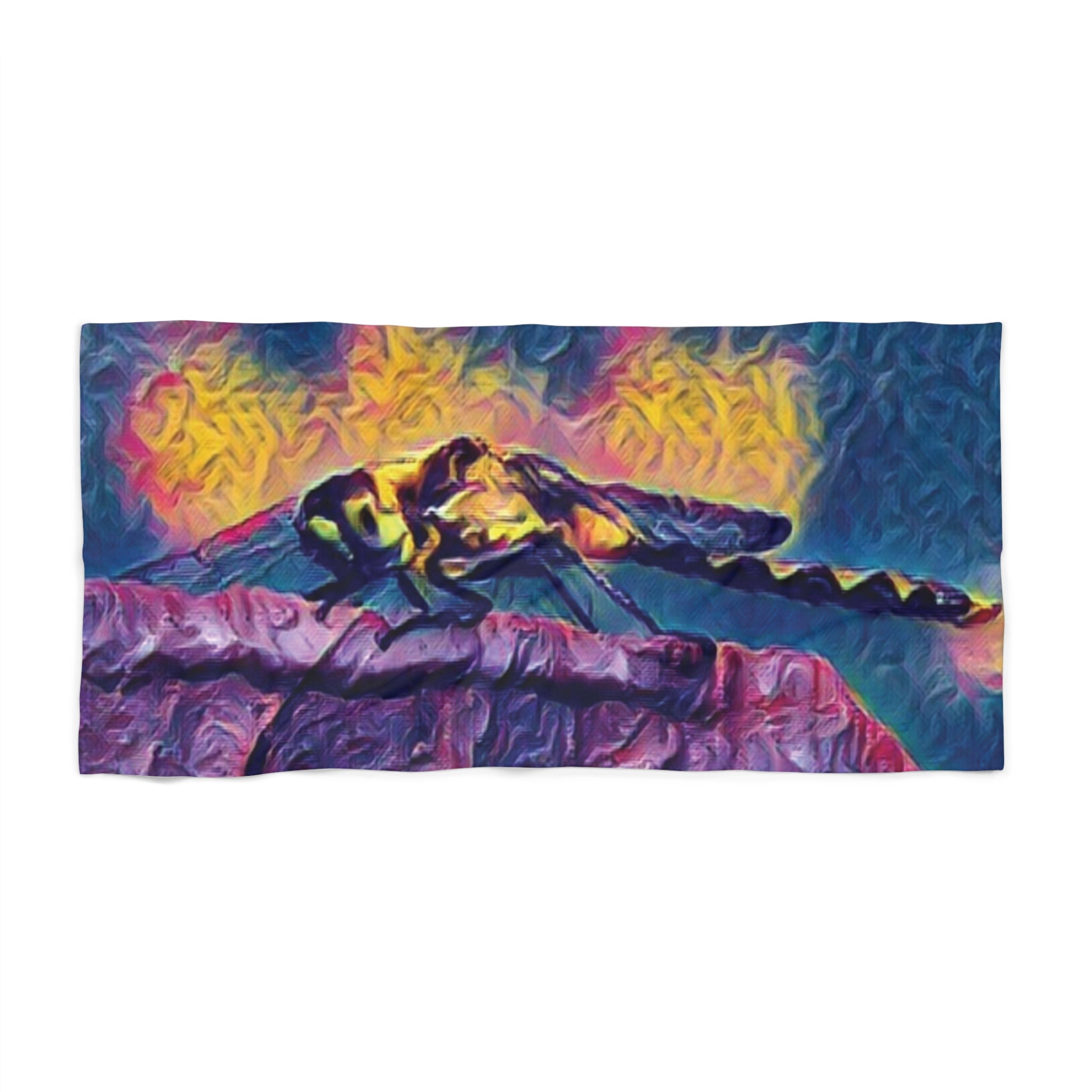Sentinel of the Crimson Arch Beach Towel