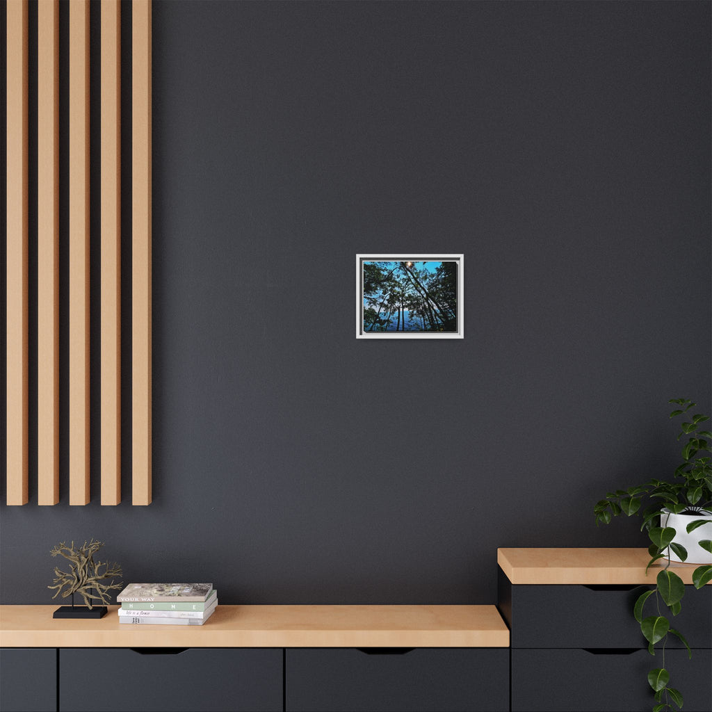 Blue Beyond the Branches Framed Matte Canvas Wall Art