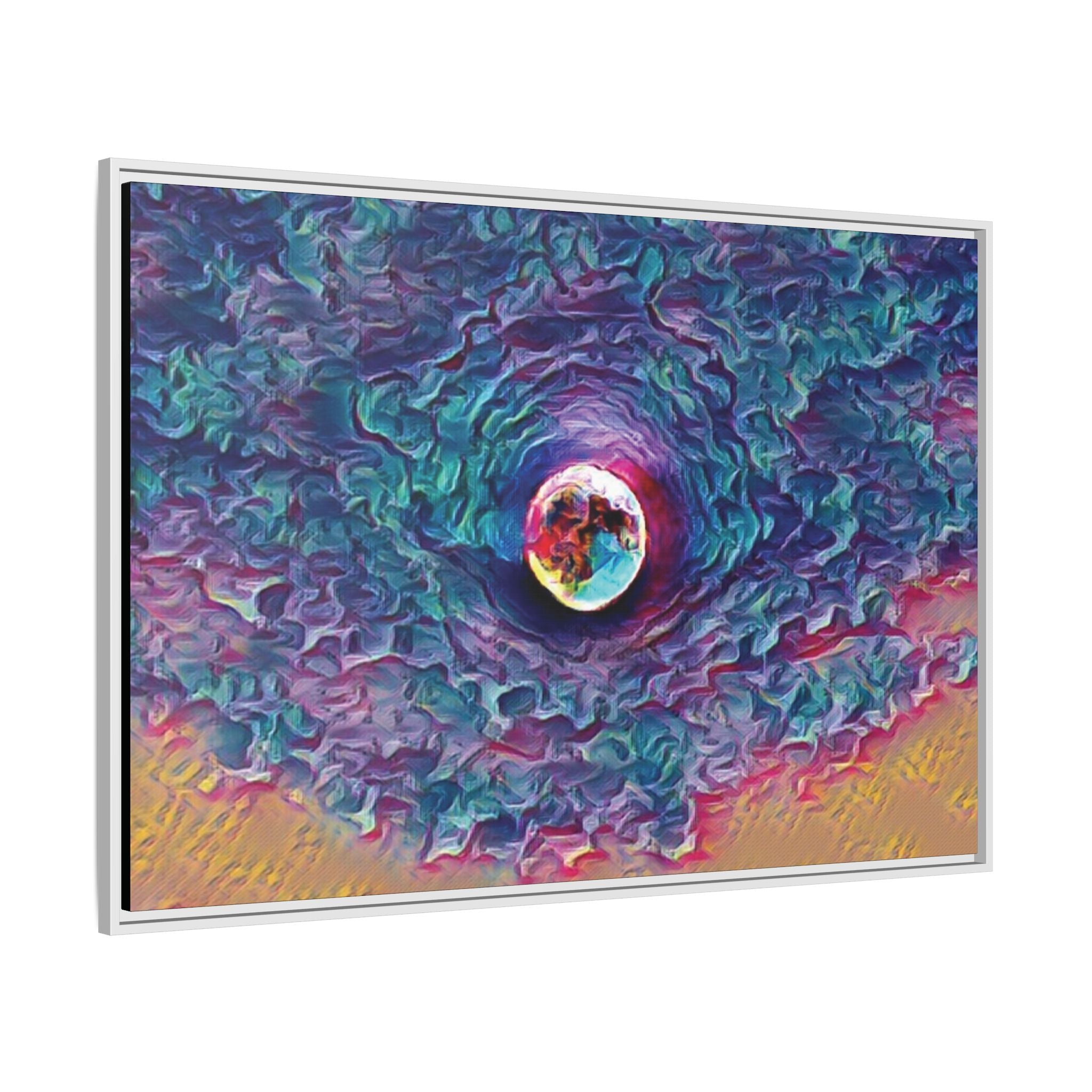 Full Sturgeon Moon Framed Canvas Art Print