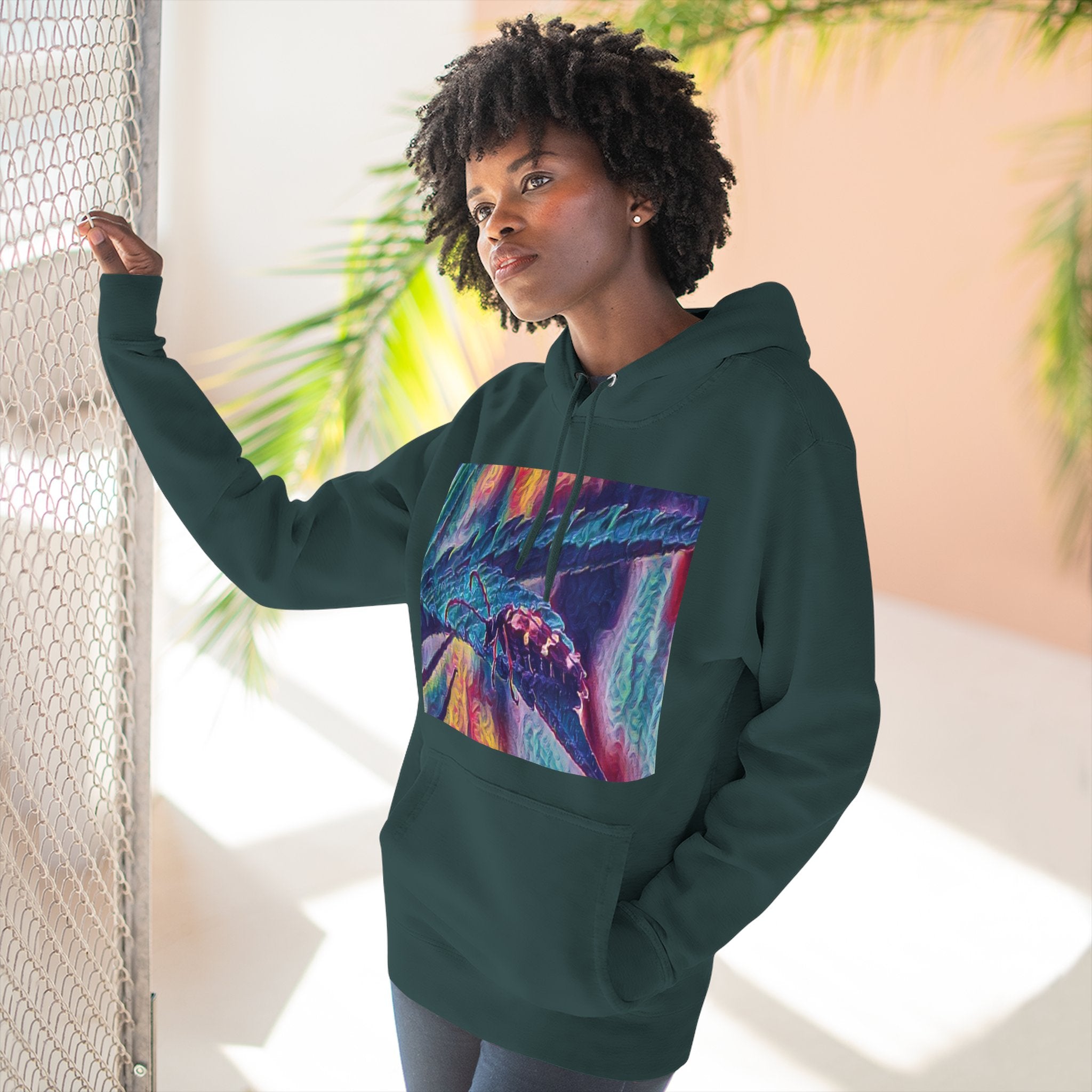 Neon Hunter Art Hoodie