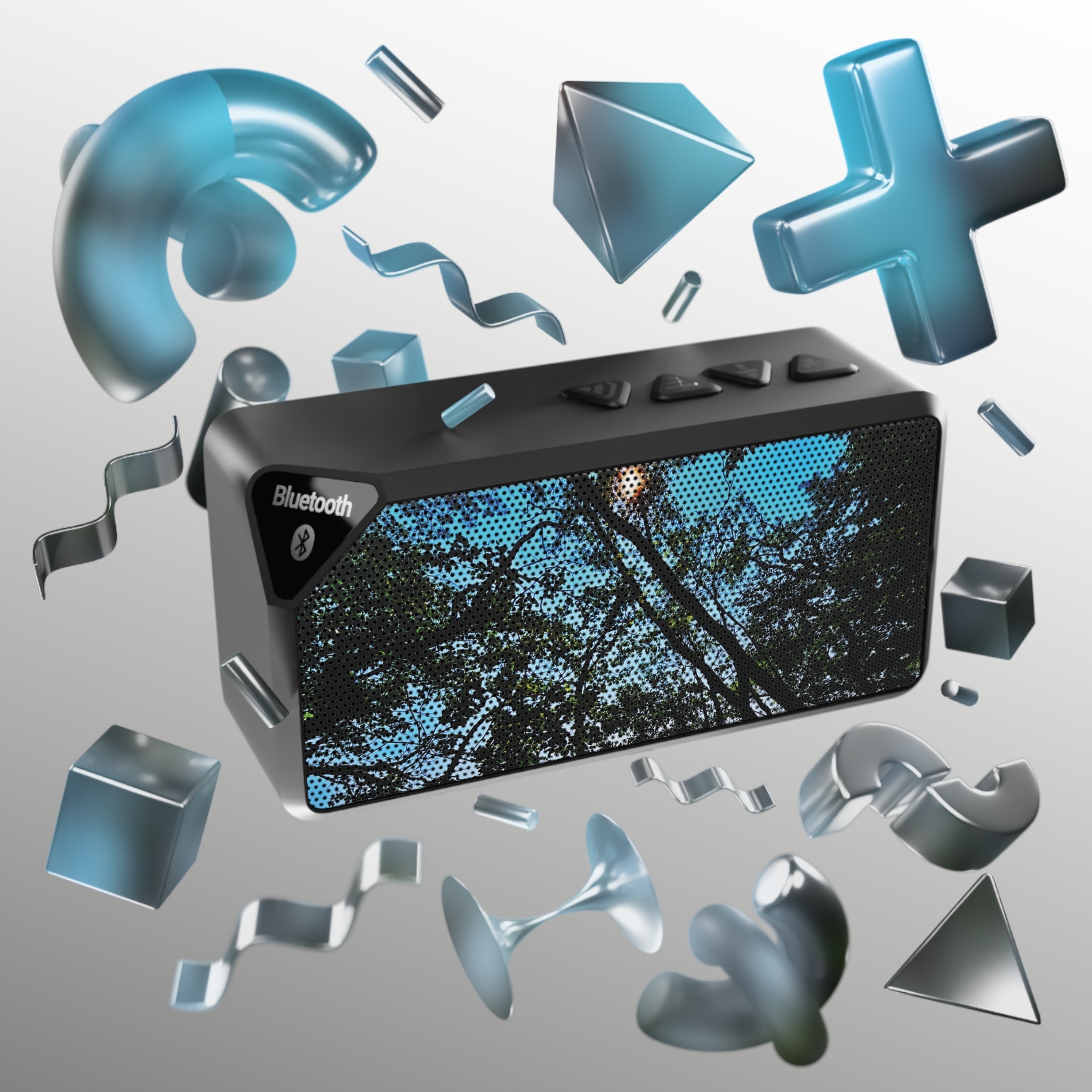 Blue Beyond the Branches Bluetooth Speaker