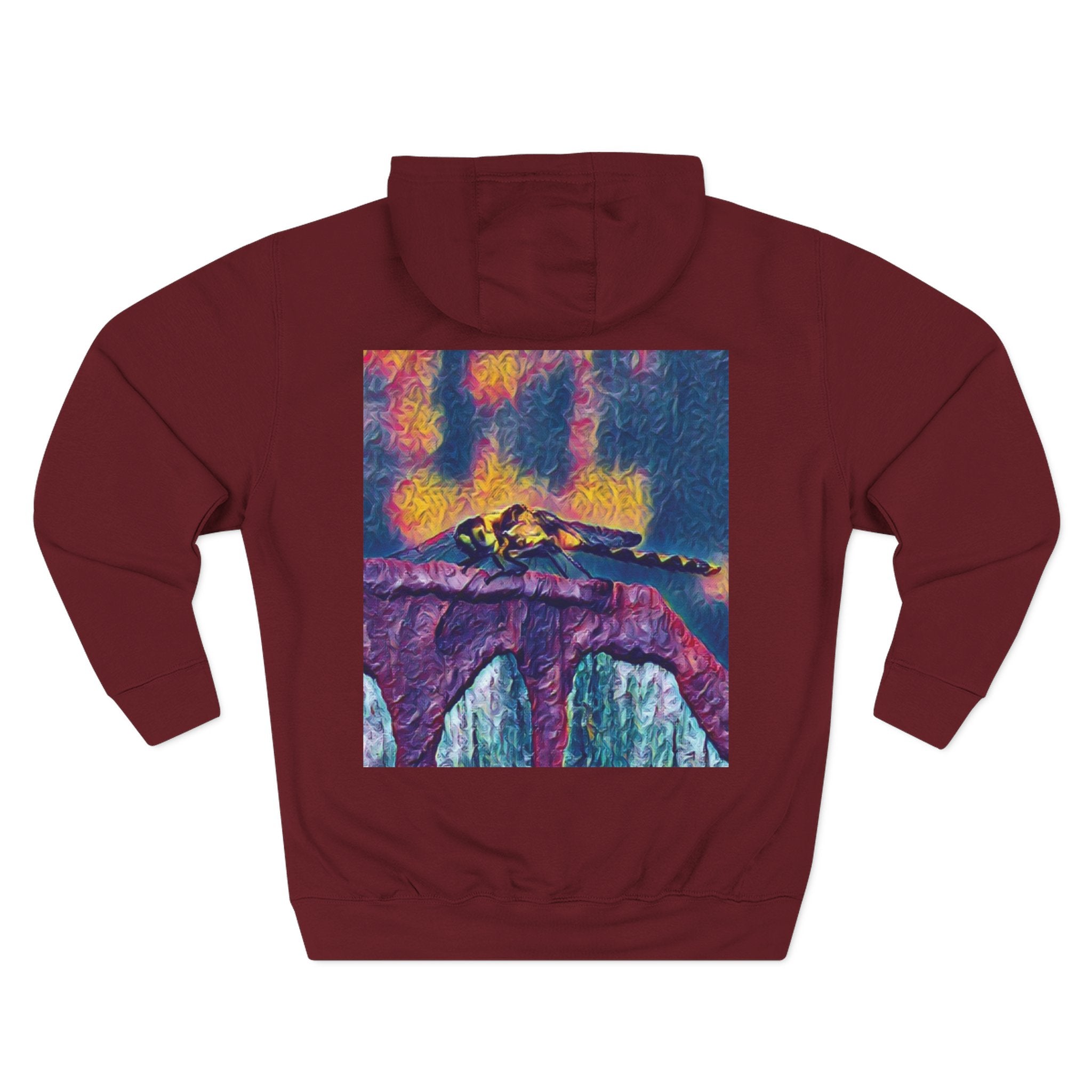 Sentinel of the Crimson Arch Three-Panel Fleece Hoodie