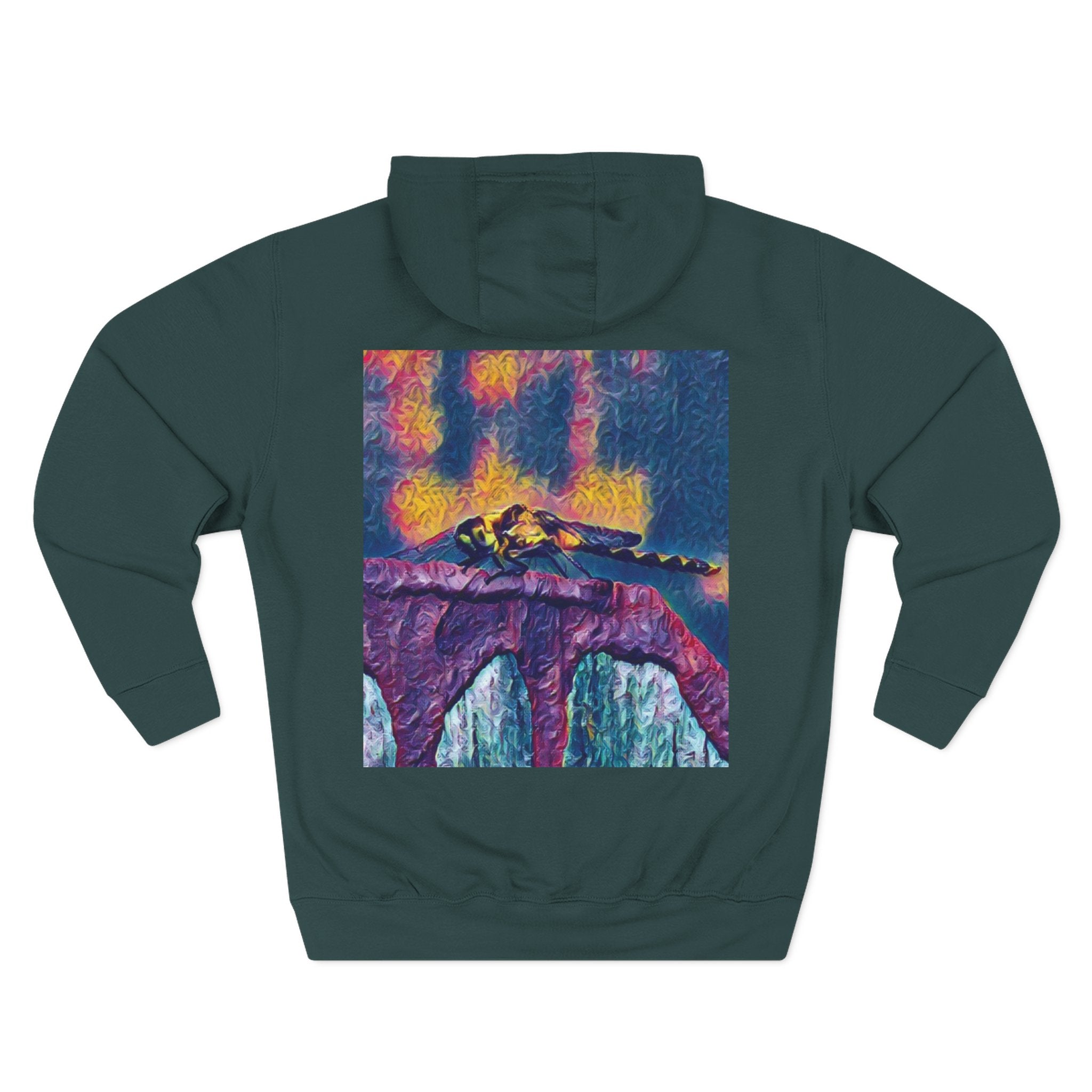 Sentinel of the Crimson Arch Three-Panel Fleece Hoodie
