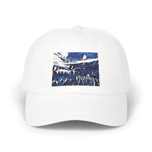 Abstract Gooseberry River Meander Bend Classic Dad Cap