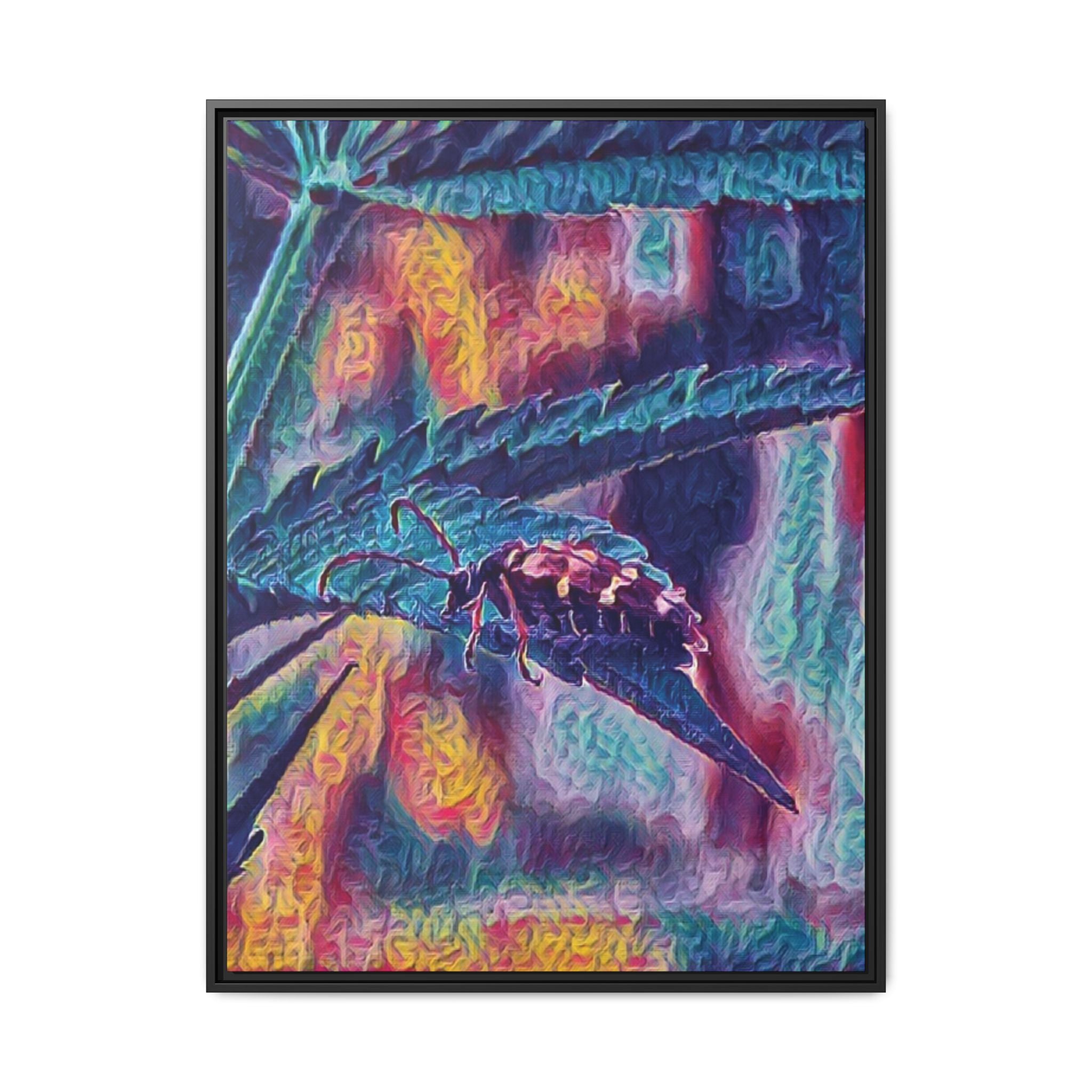 Neon Hunter Art Canvas Print