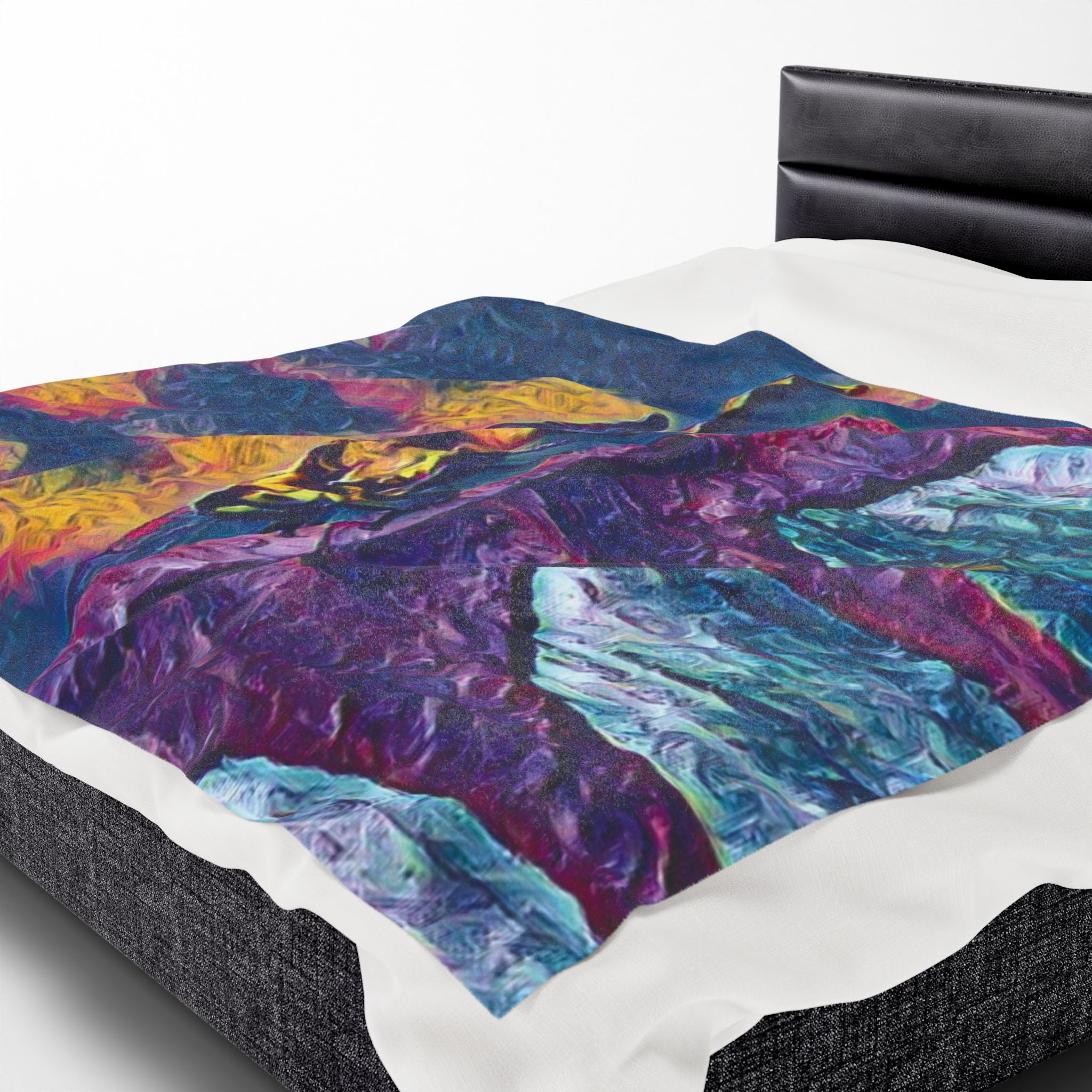 Sentinel of the Crimson Arch Velveteen Plush Blanket