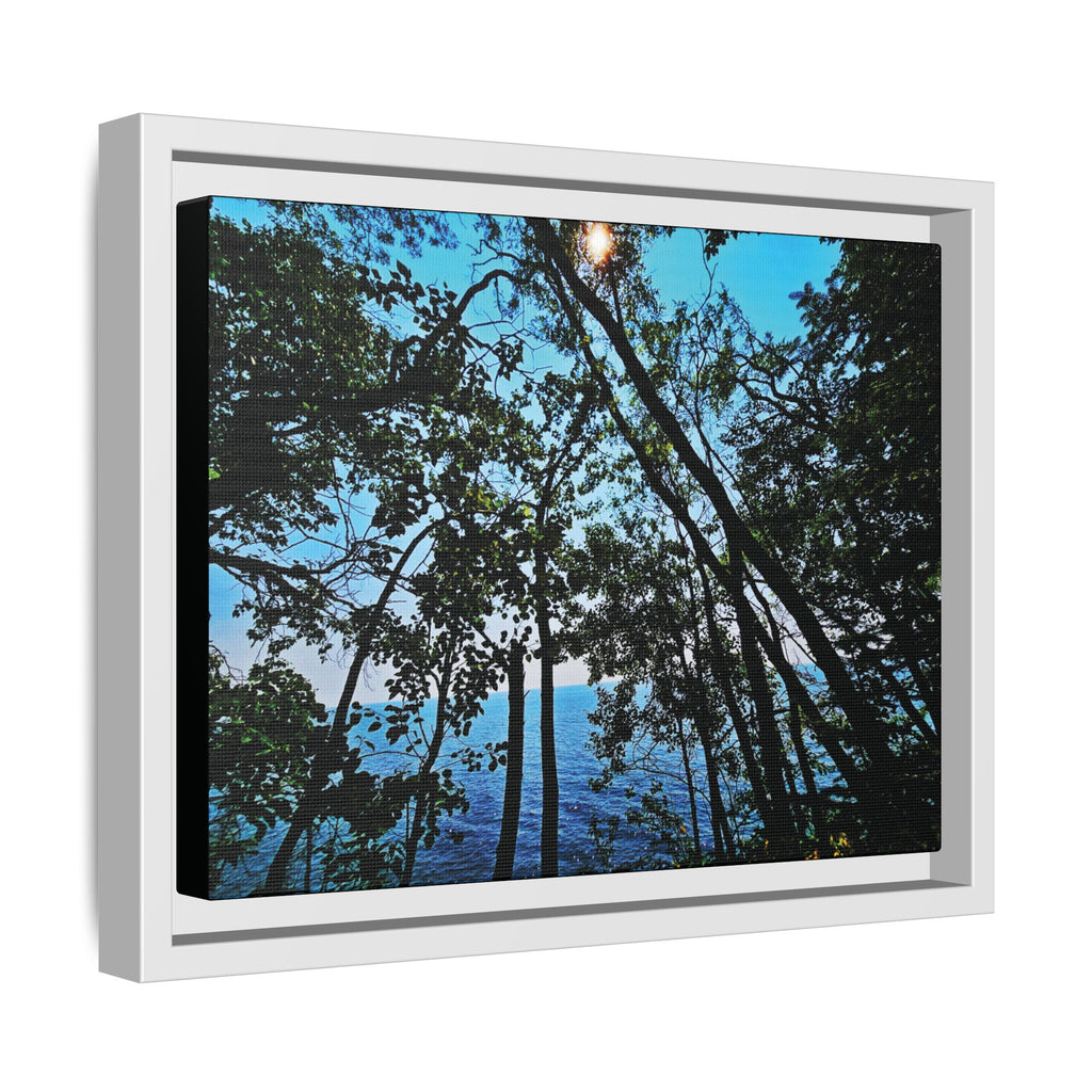 Blue Beyond the Branches Framed Matte Canvas Wall Art