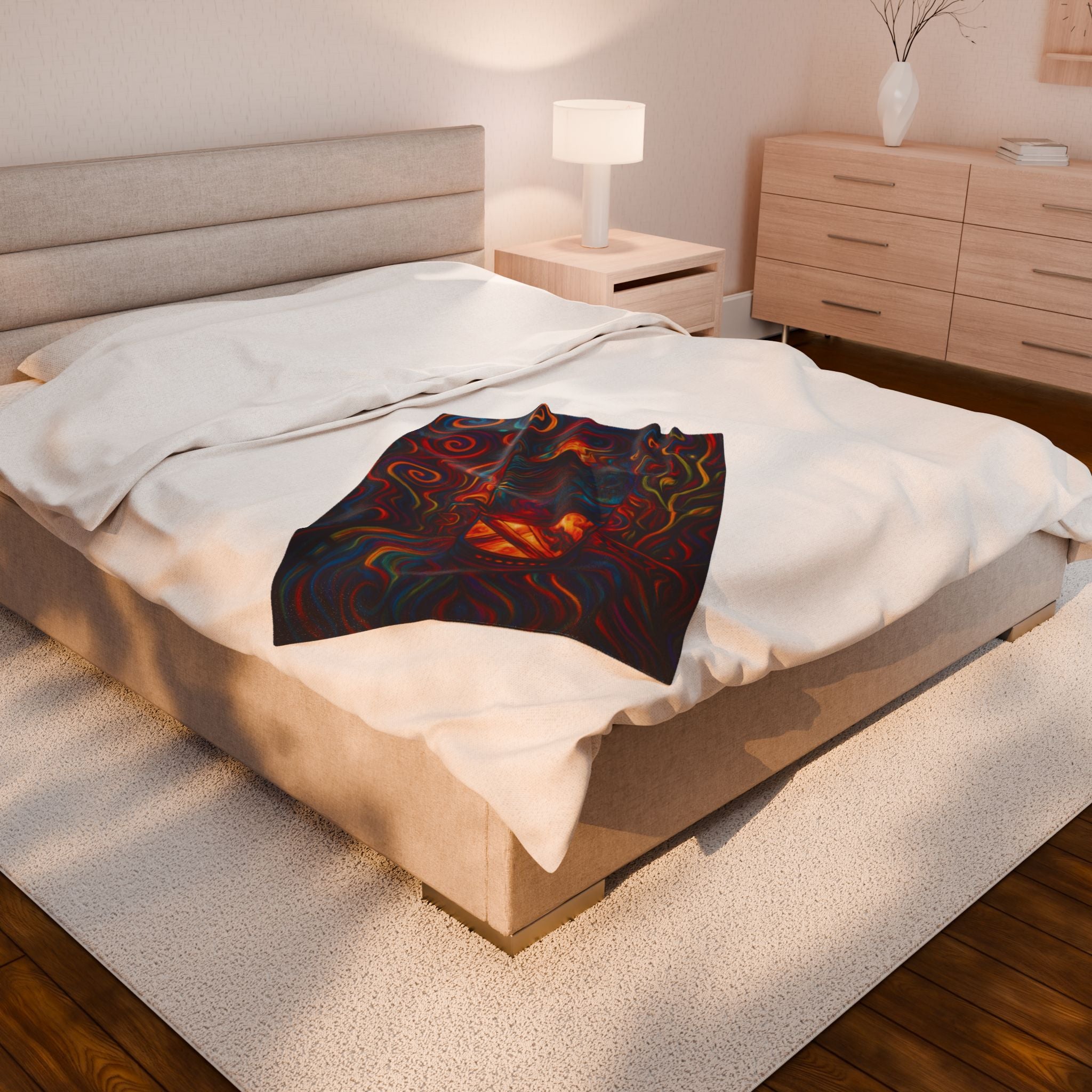 Inferno Core Artistic Velveteen Plush Blanket