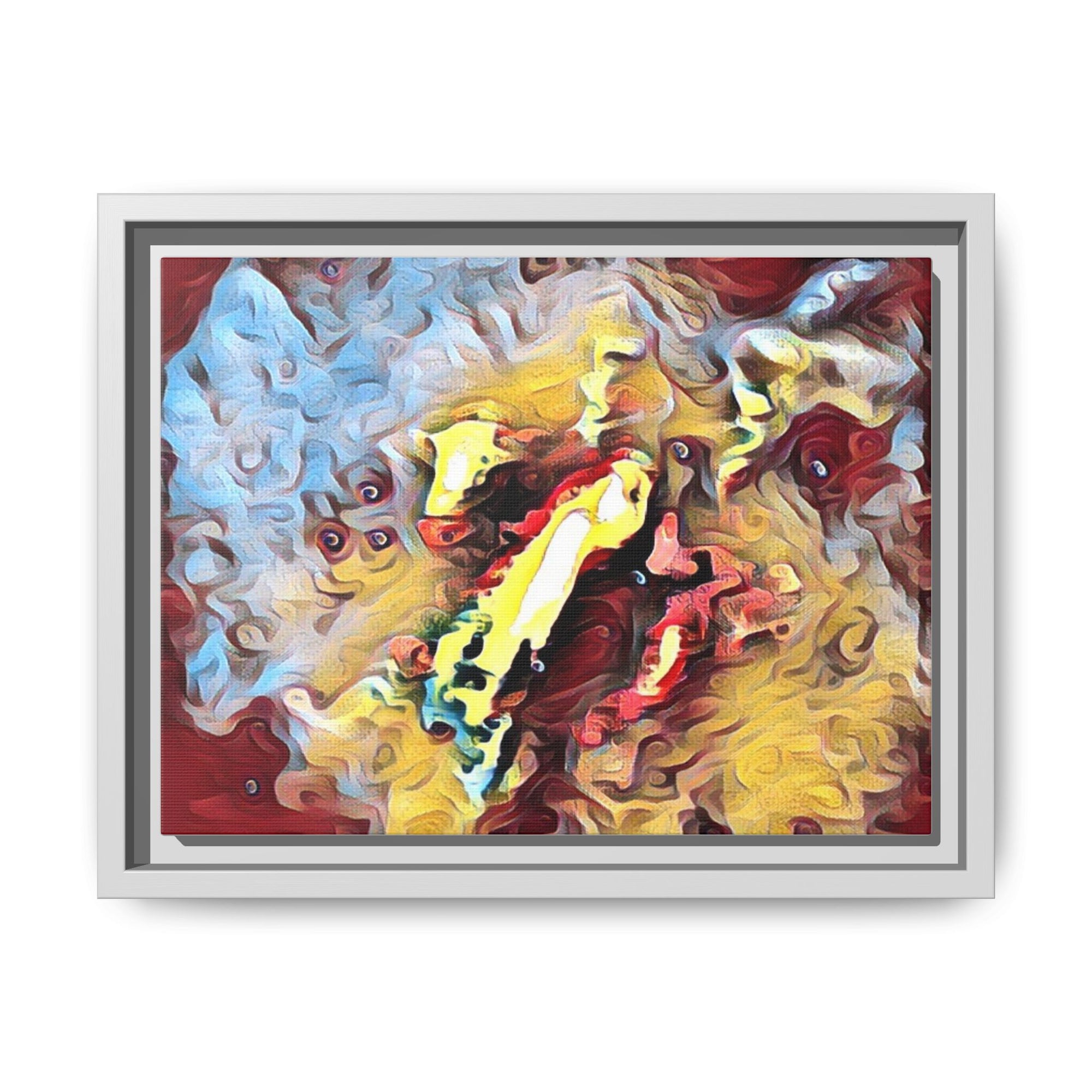 Framed Abstract Canvas Art, Colorful Wall Decor, Modern Home Accent, Unique Gift for Art Lovers, Vibrant Artwork for Living Room