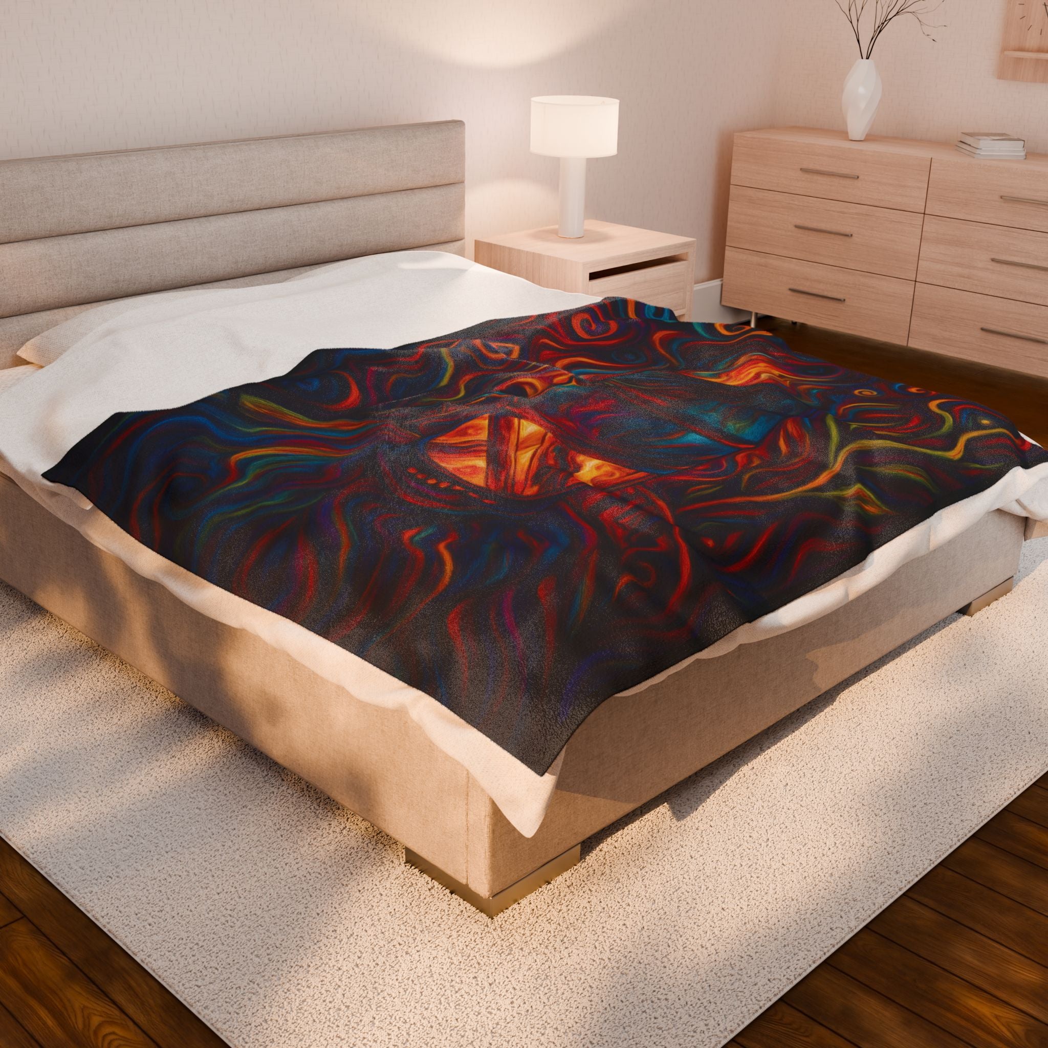 Inferno Core Artistic Velveteen Plush Blanket
