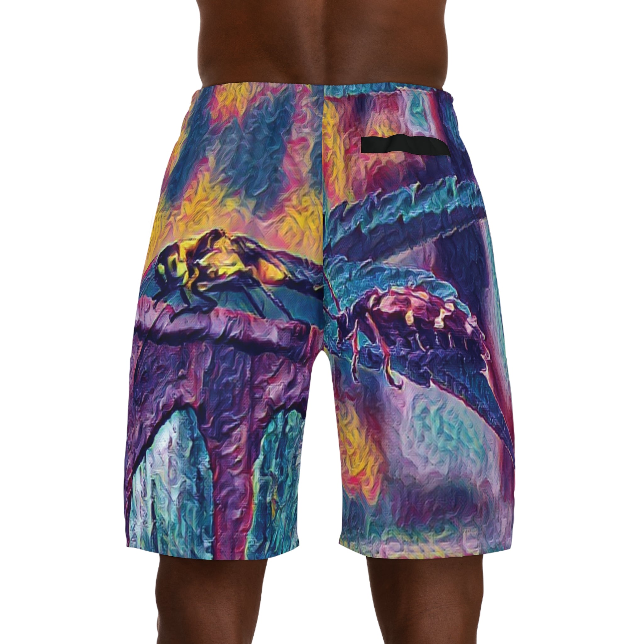 Neon Hunter Sentinel of the Crimson Arch Men's Jogger Shorts