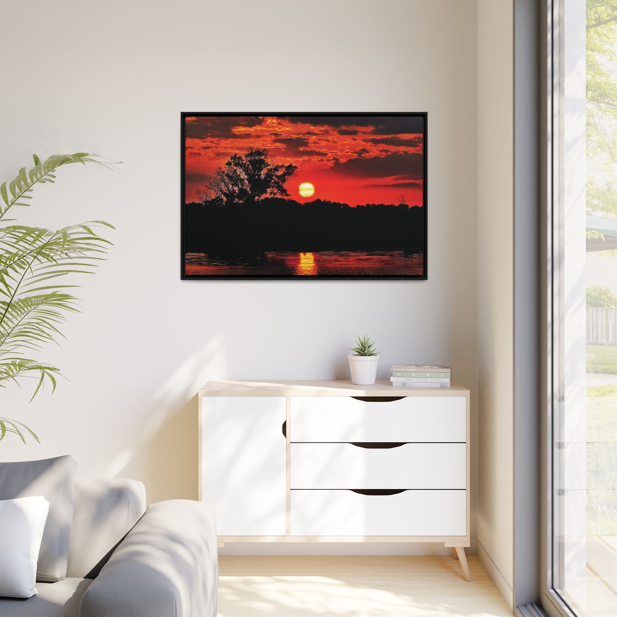 Bloodfire Reverie Framed Canvas Art