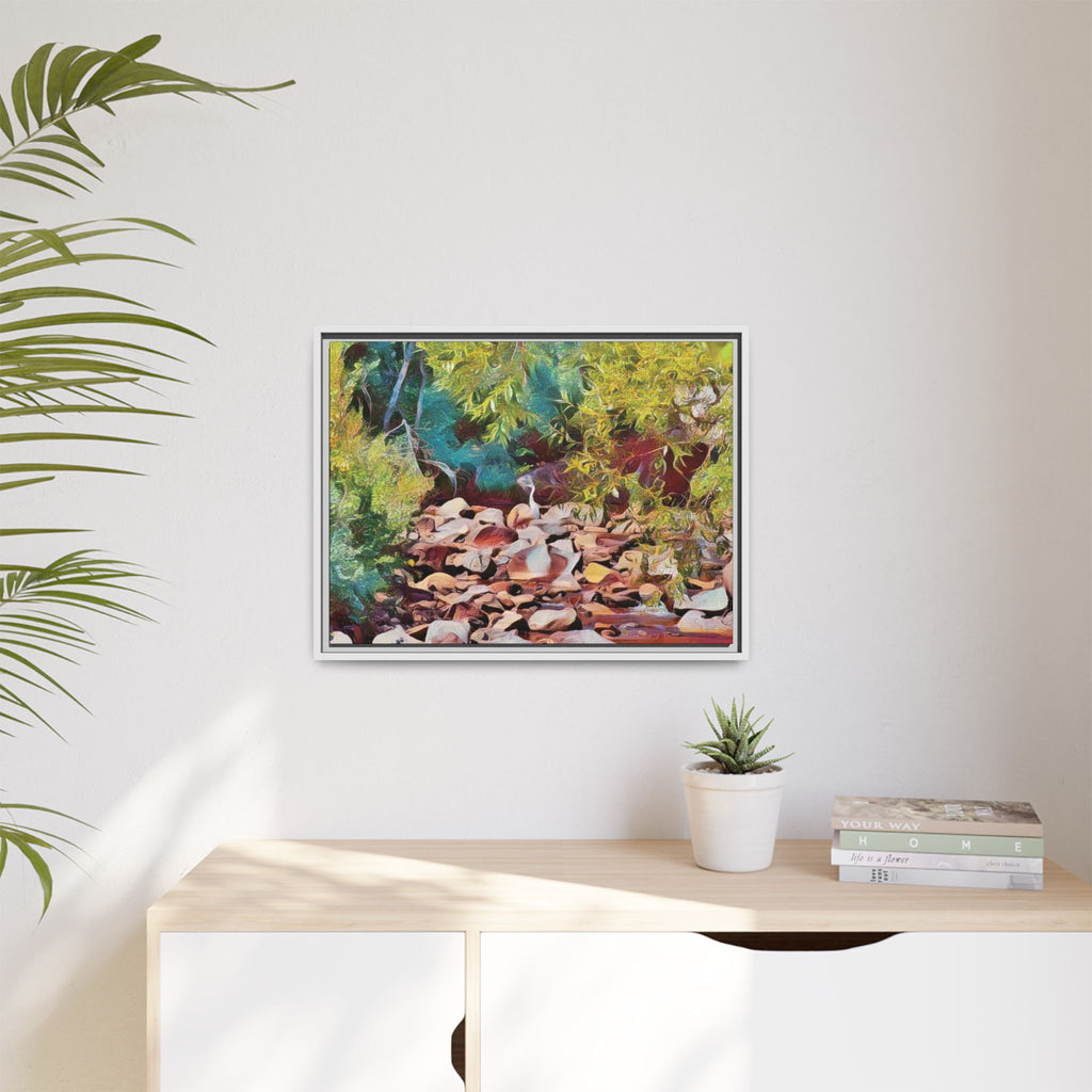 Where Stillness Hunts Framed Matte Canvas Art Print