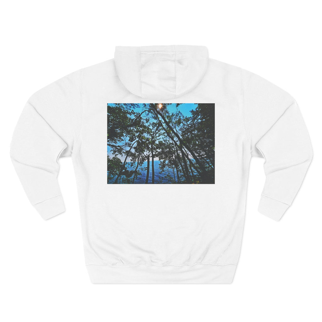 Blue Beyond the Branches Three-Panel Fleece Hoodie