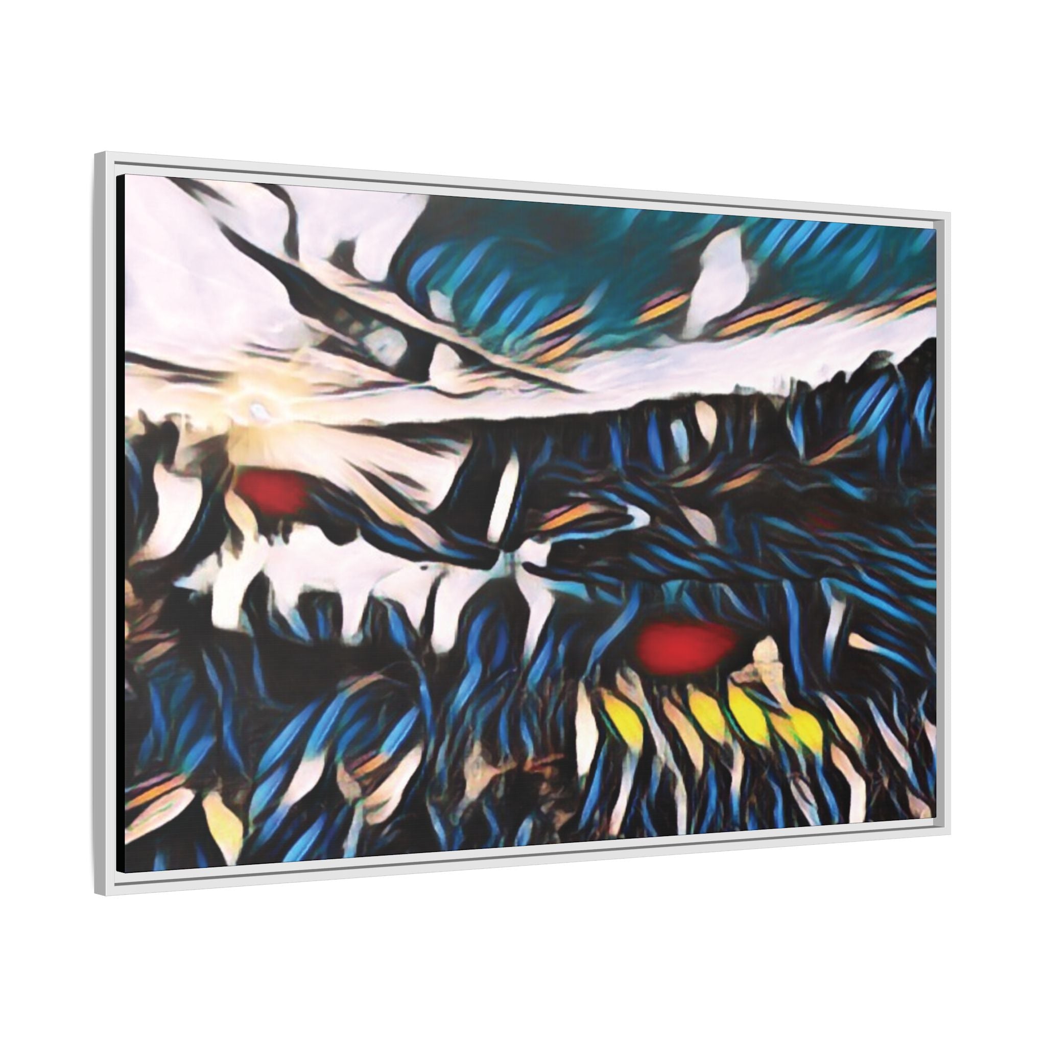 Gooseberry River Meander Bend Framed Abstract Art Print