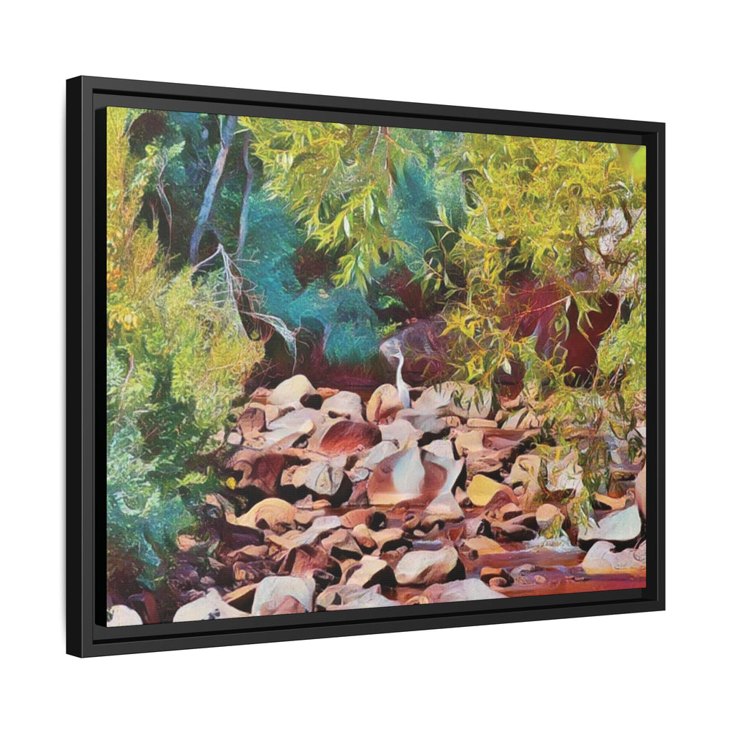 Where Stillness Hunts Framed Matte Canvas Art Print