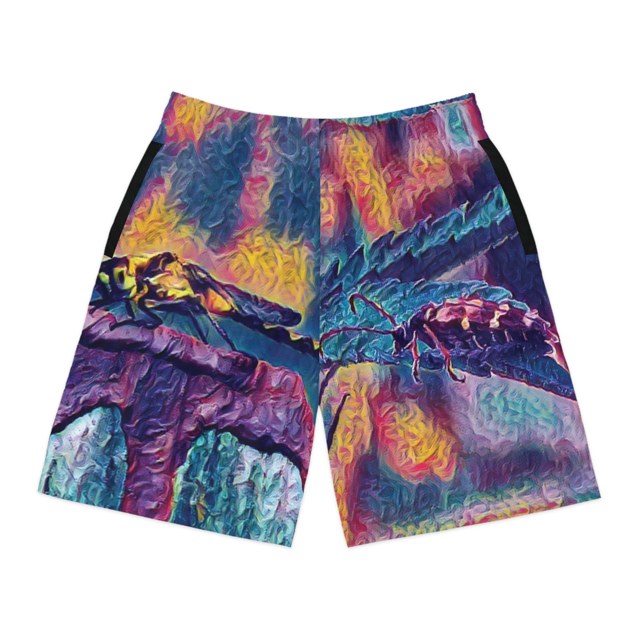 Neon Hunter Sentinel of the Crimson Arch Men's Jogger Shorts