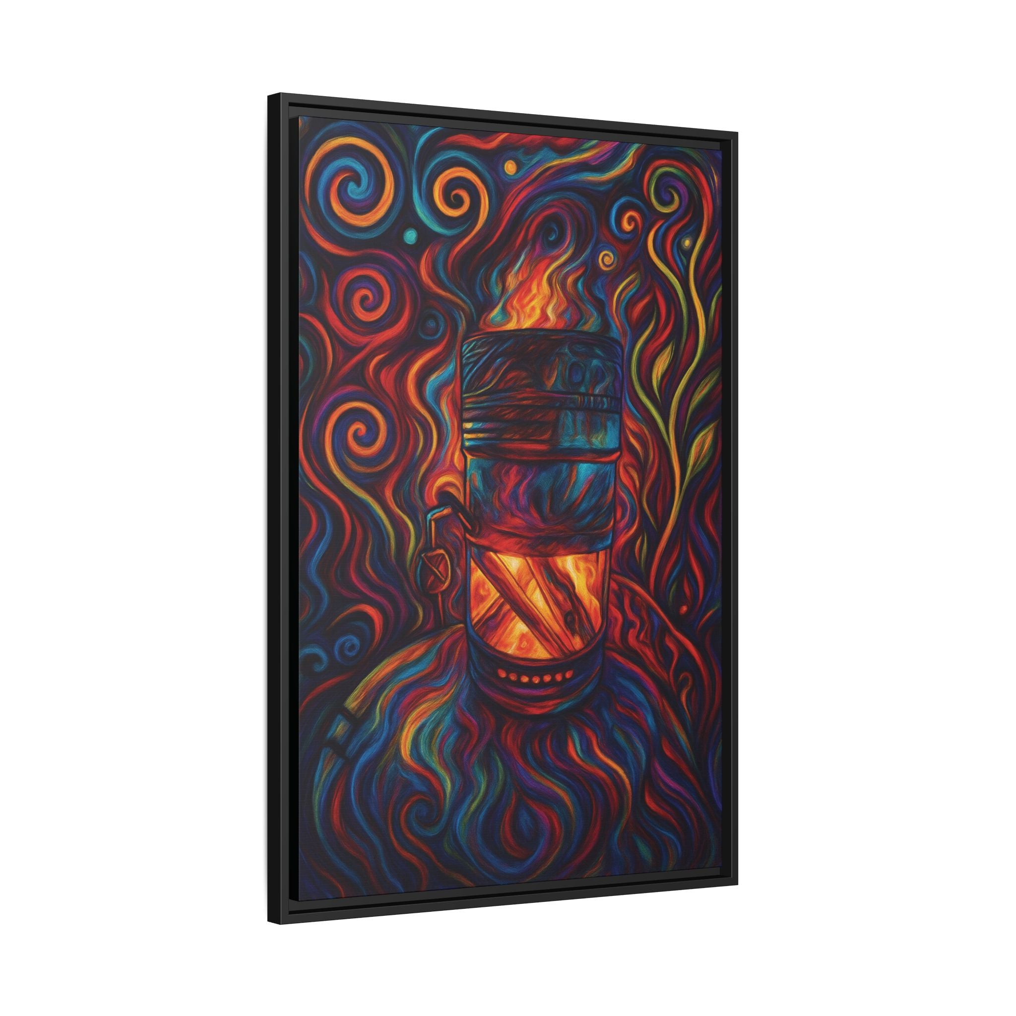 Inferno Core Framed Canvas Art