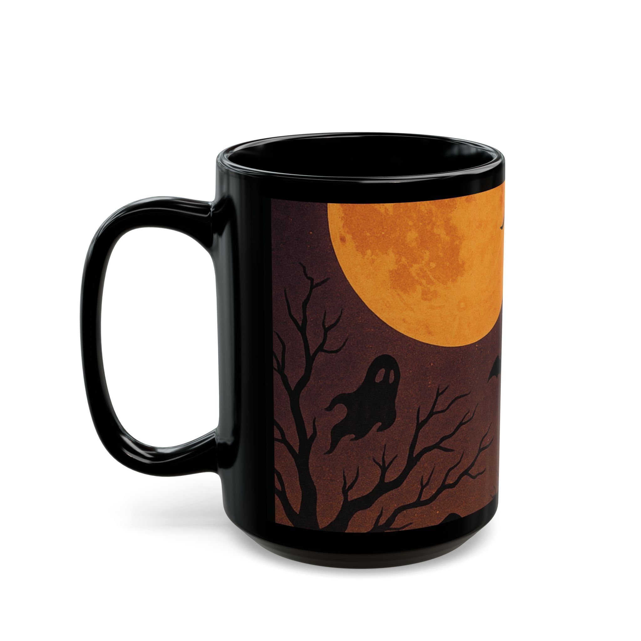 Halloween Ghostly Black Mug