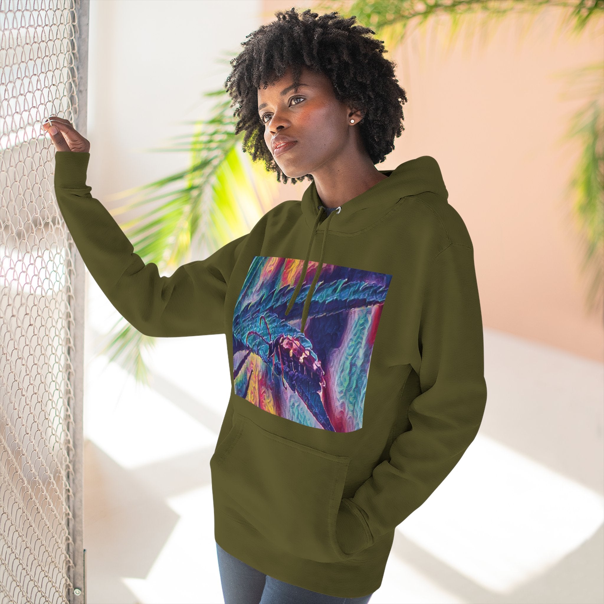 Neon Hunter Art Hoodie