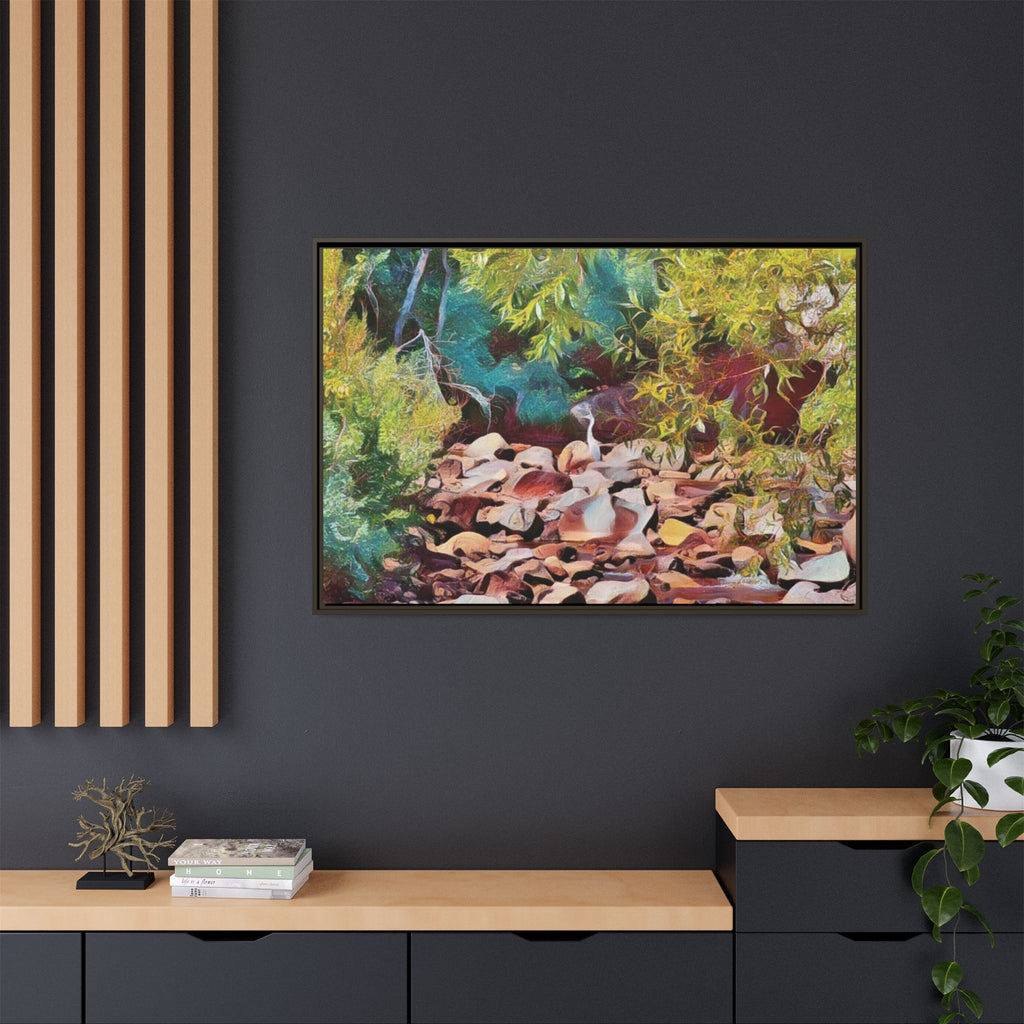 Where Stillness Hunts Framed Matte Canvas Art Print