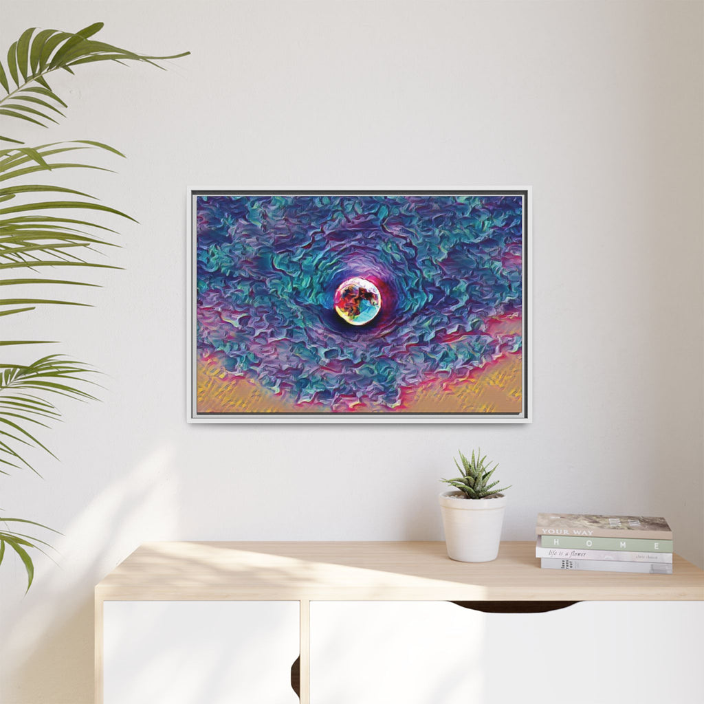 Full Sturgeon Moon Framed Canvas Art Print