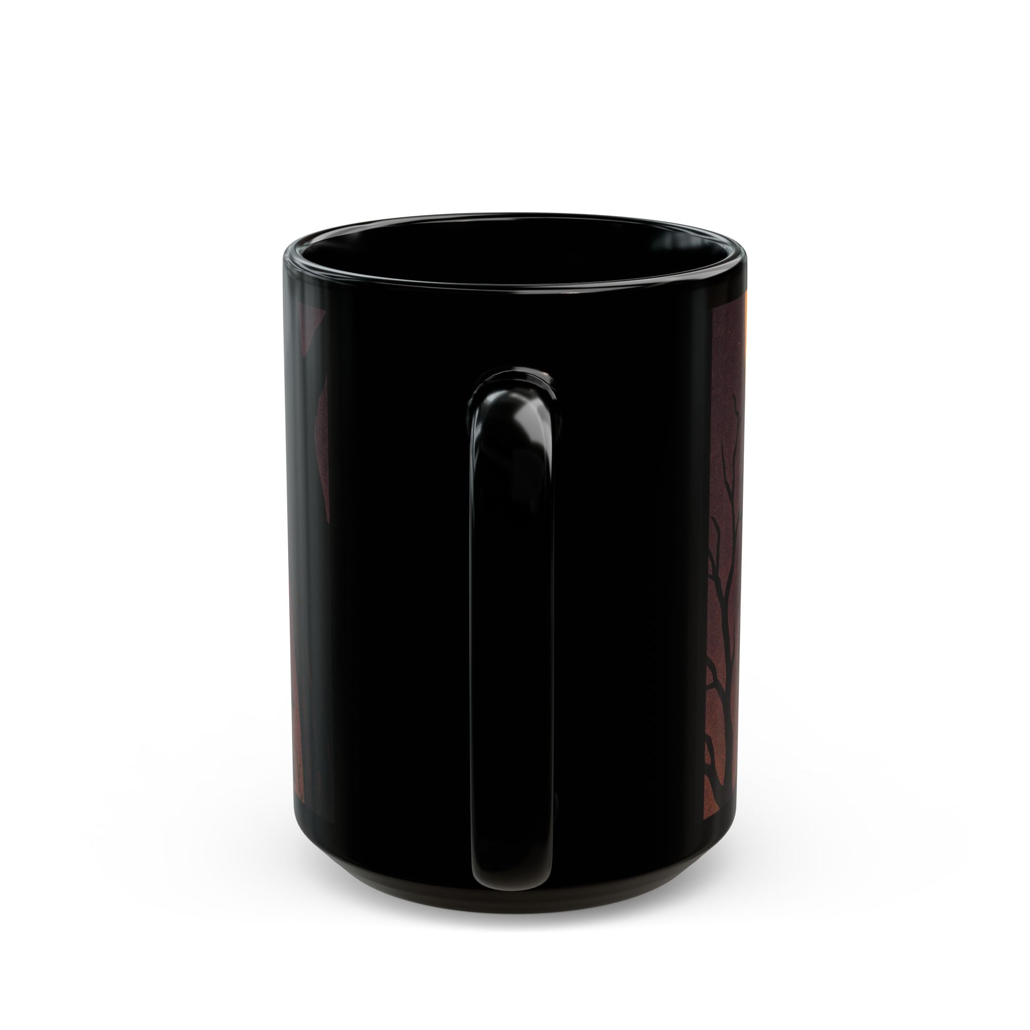 Halloween Ghostly Black Mug