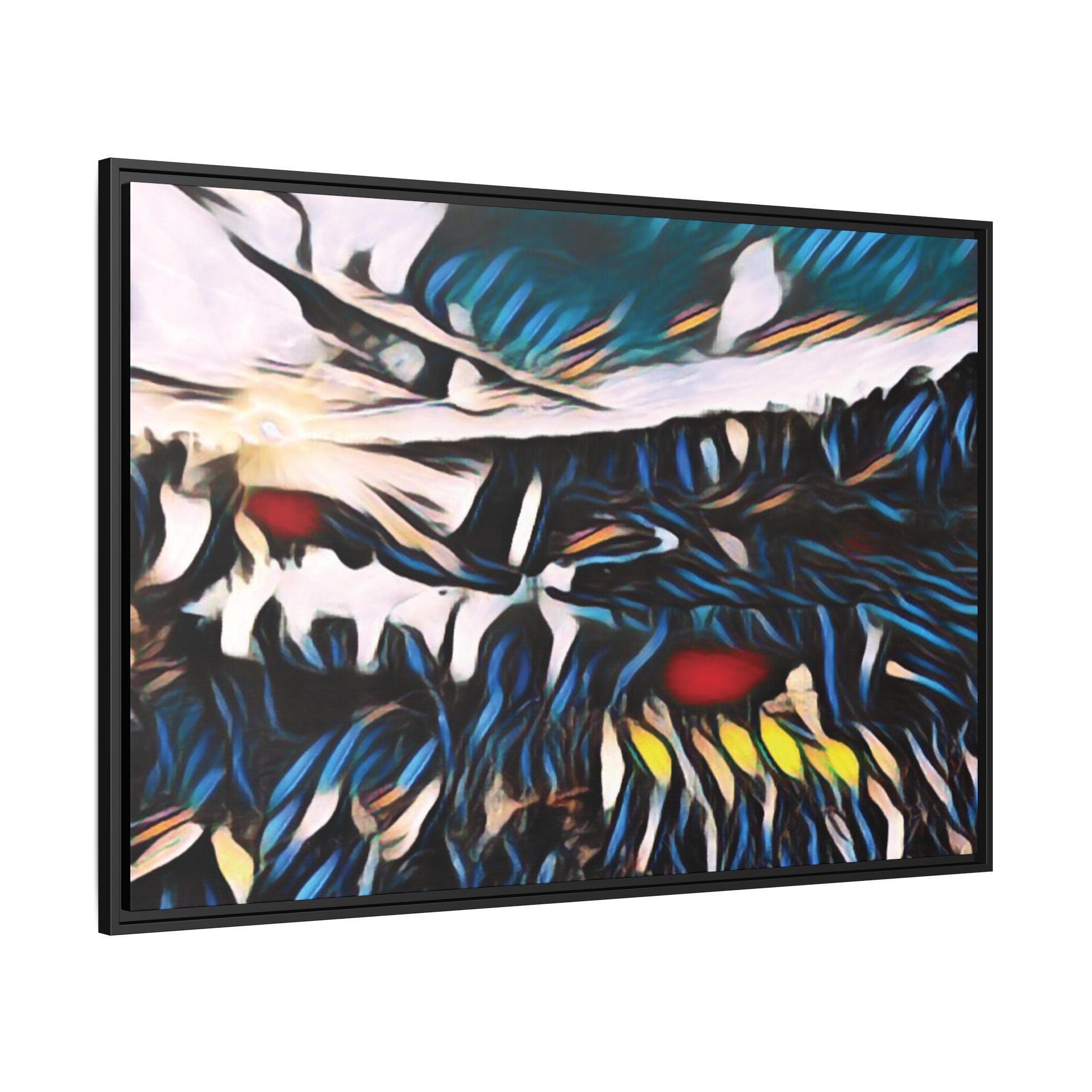 Gooseberry River Meander Bend Framed Abstract Art Print