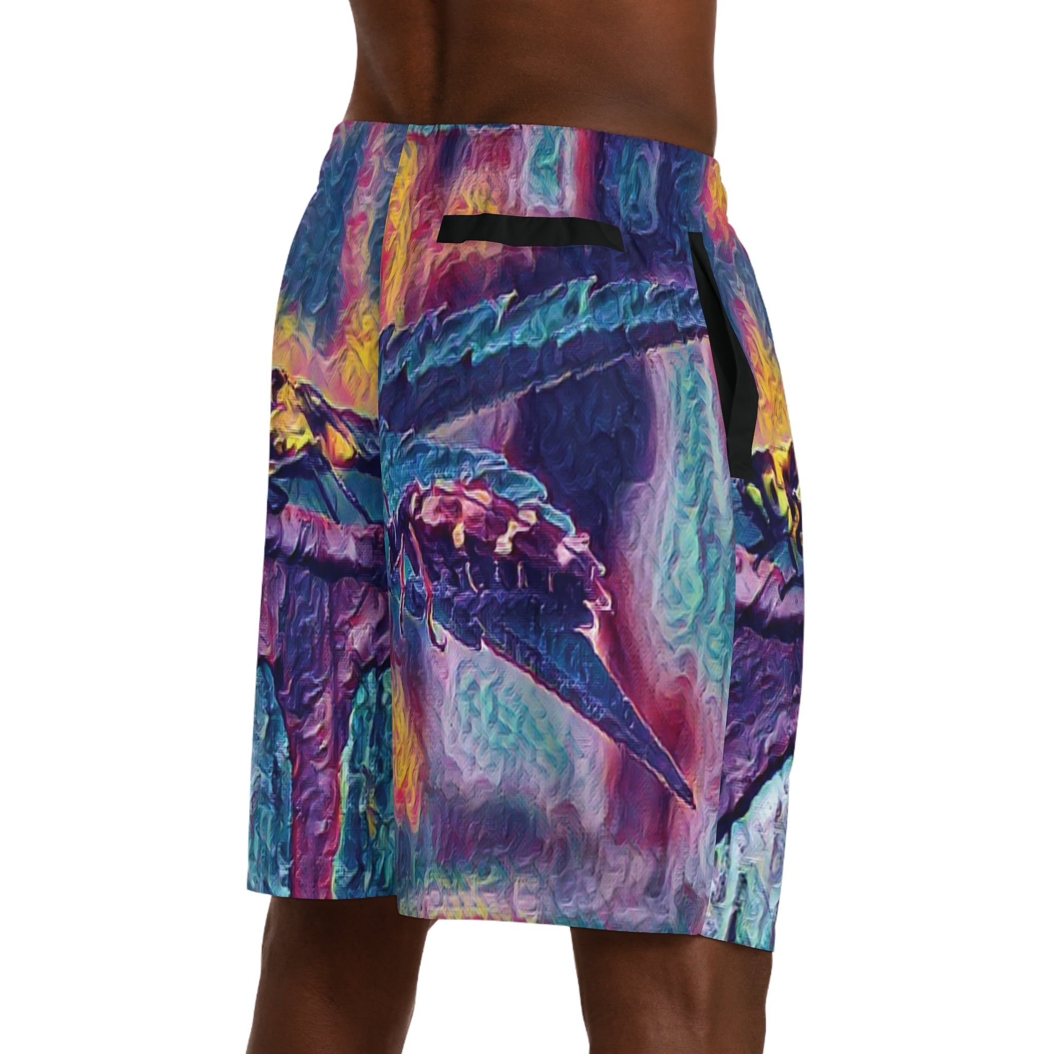 Neon Hunter Sentinel of the Crimson Arch Men's Jogger Shorts
