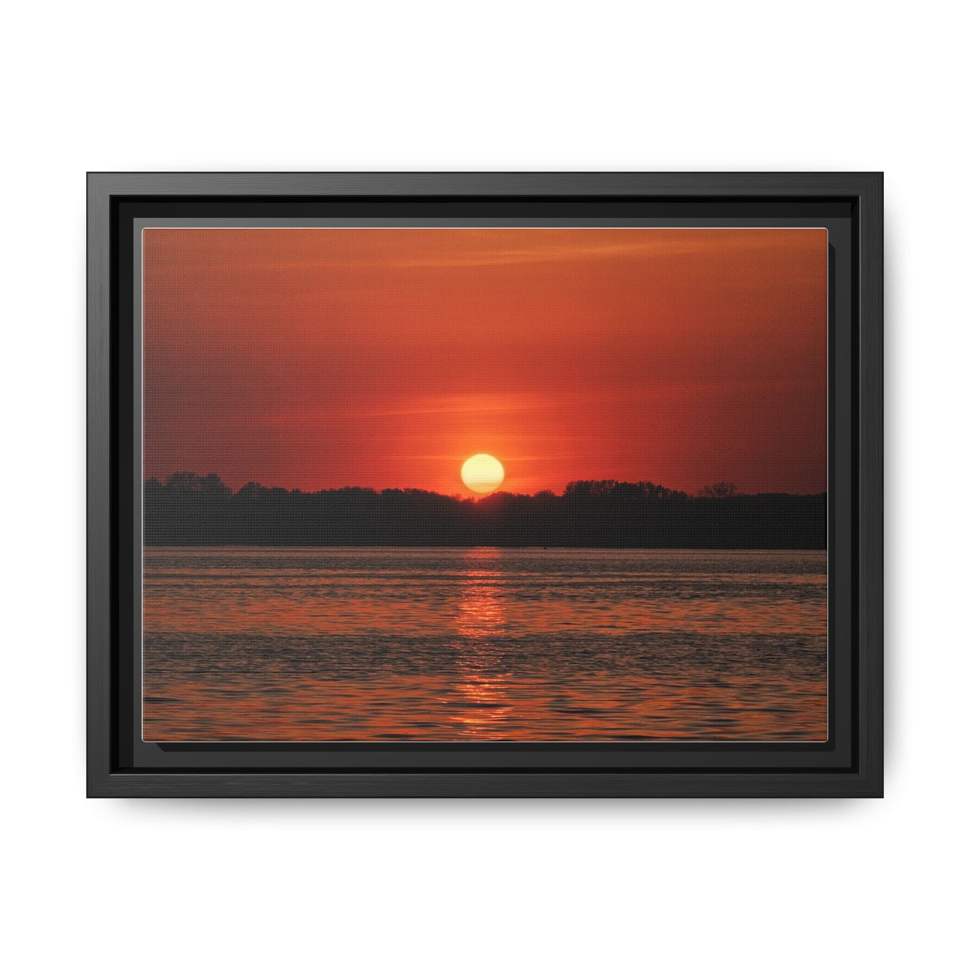 Framed Sunset Canvas Art, Colorful Wall Decor for Home, Gift for Nature Lovers, Sunset Photography