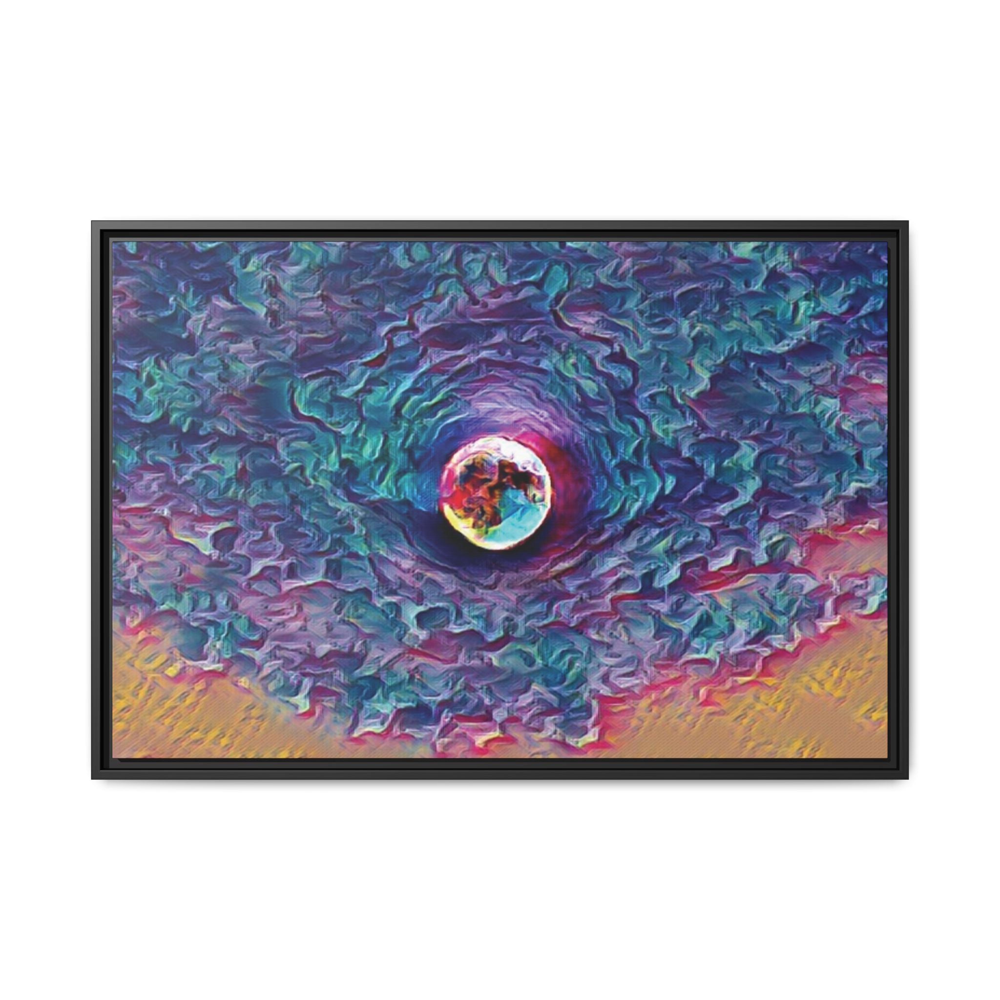 Full Sturgeon Moon Framed Canvas Art Print