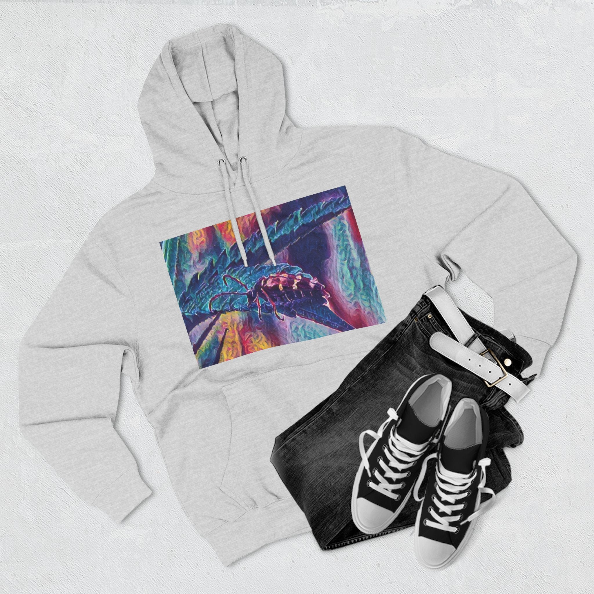 Neon Hunter Art Hoodie