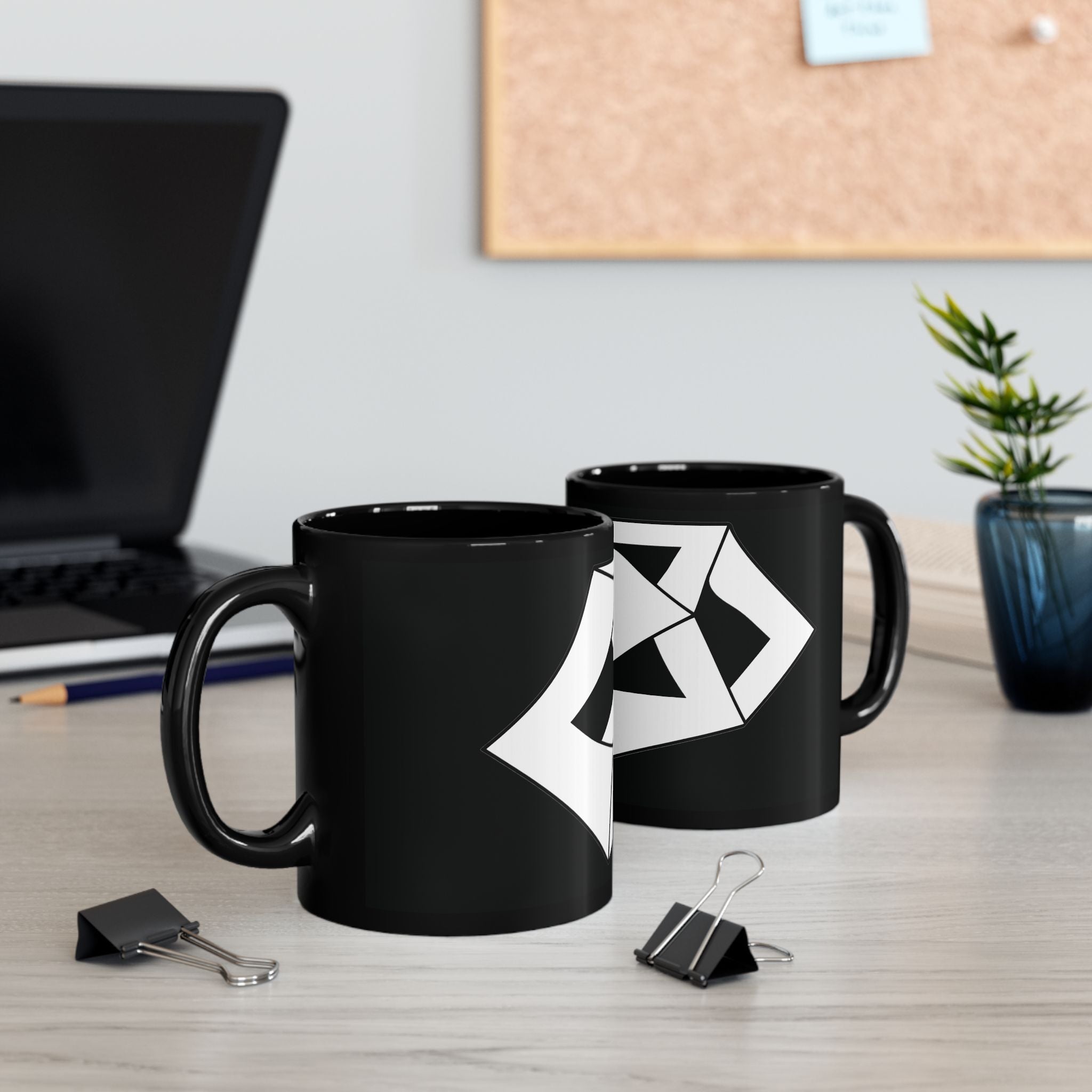 Modern Geometric Black Mug