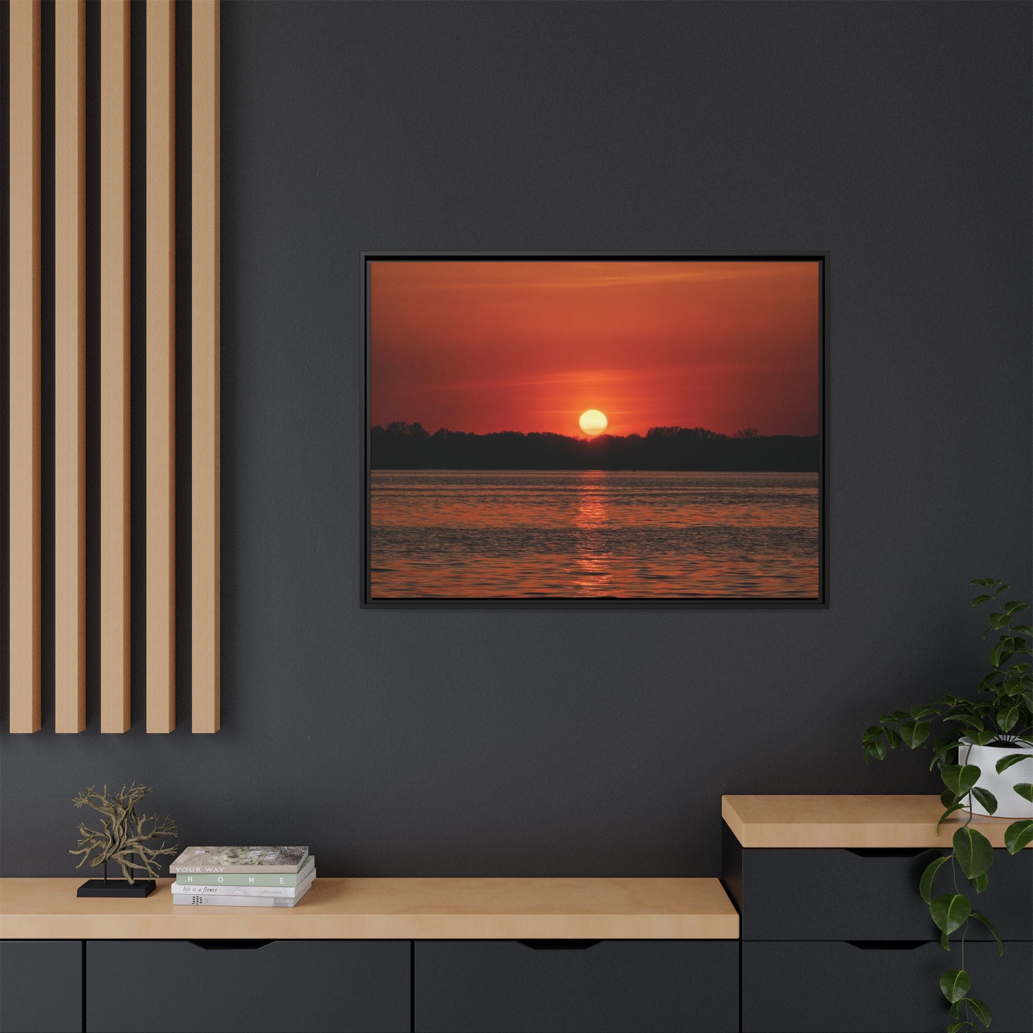 Framed Sunset Canvas Art