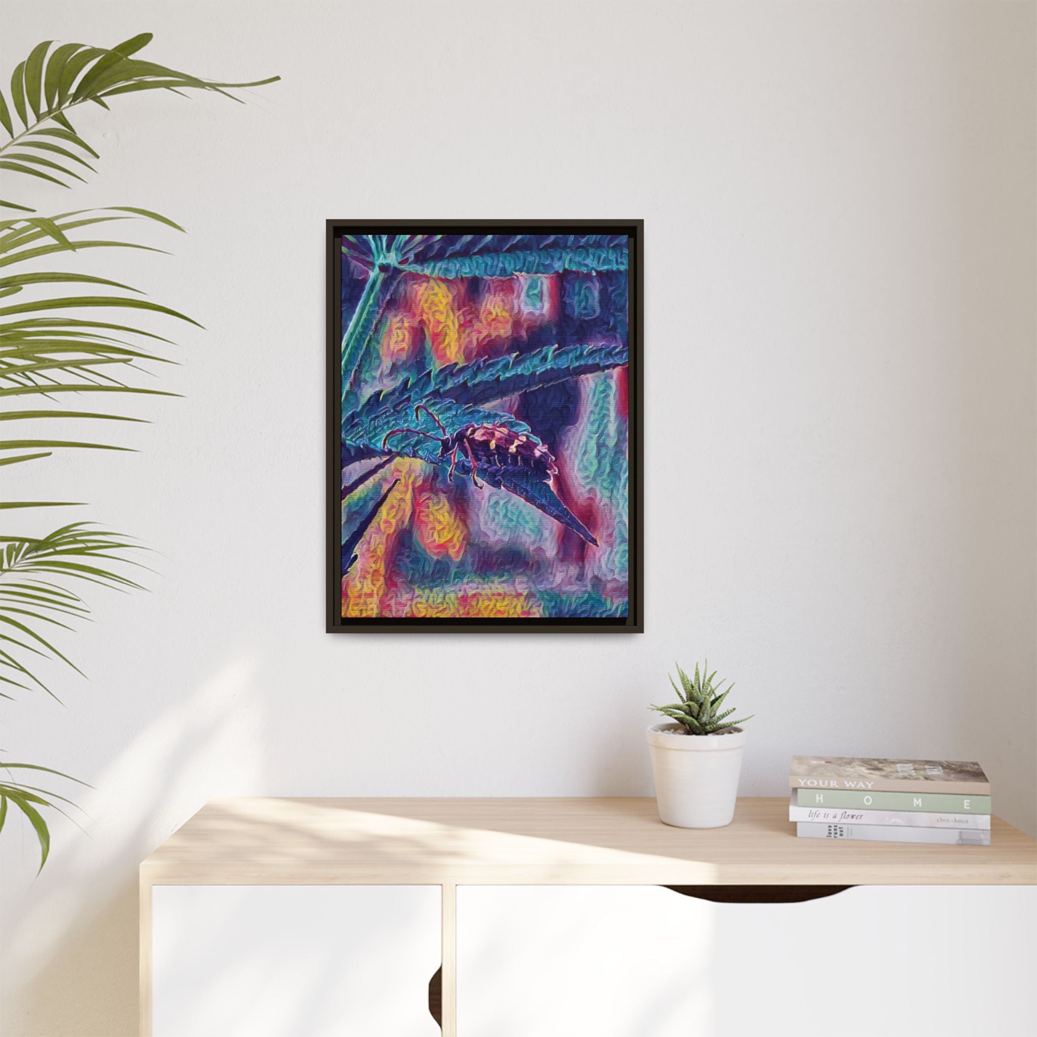 Neon Hunter Art Canvas Print