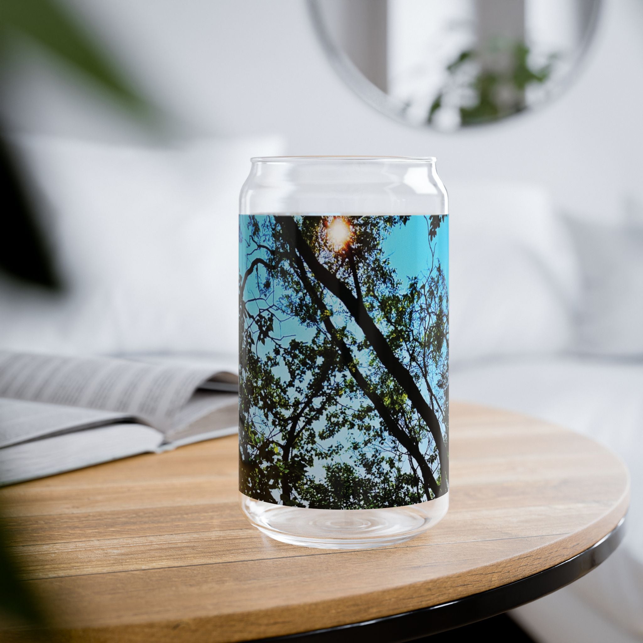 Blue Beyond the Branches Sipper Glass