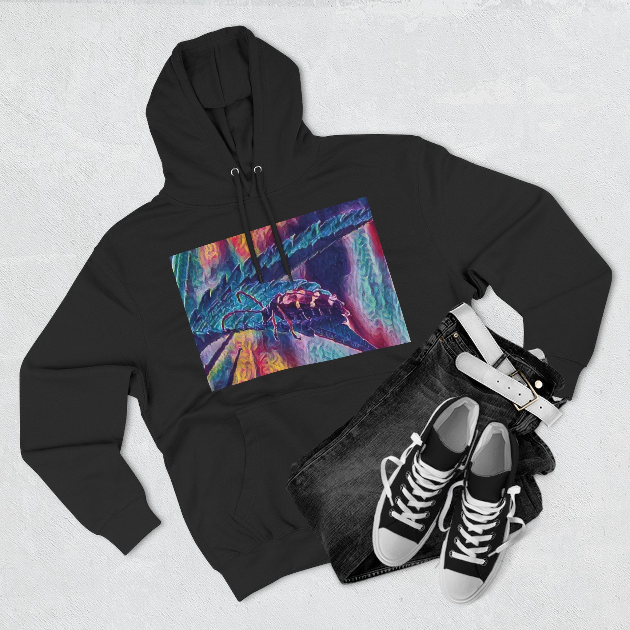 Neon Hunter Art Hoodie