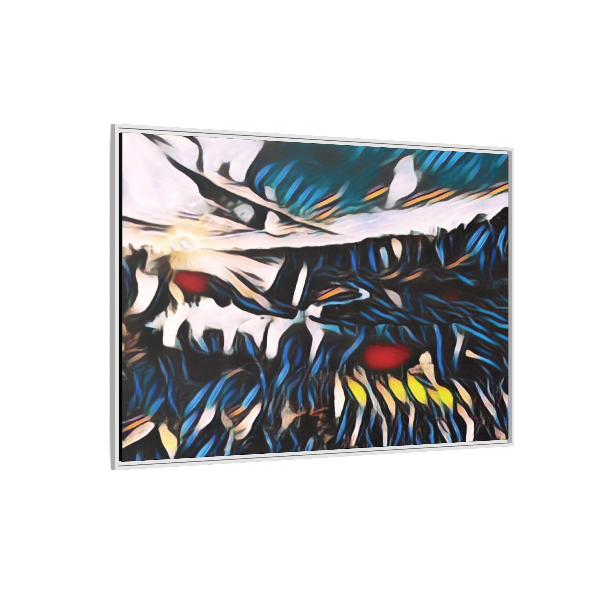 Gooseberry River Meander Bend Framed Abstract Art Print