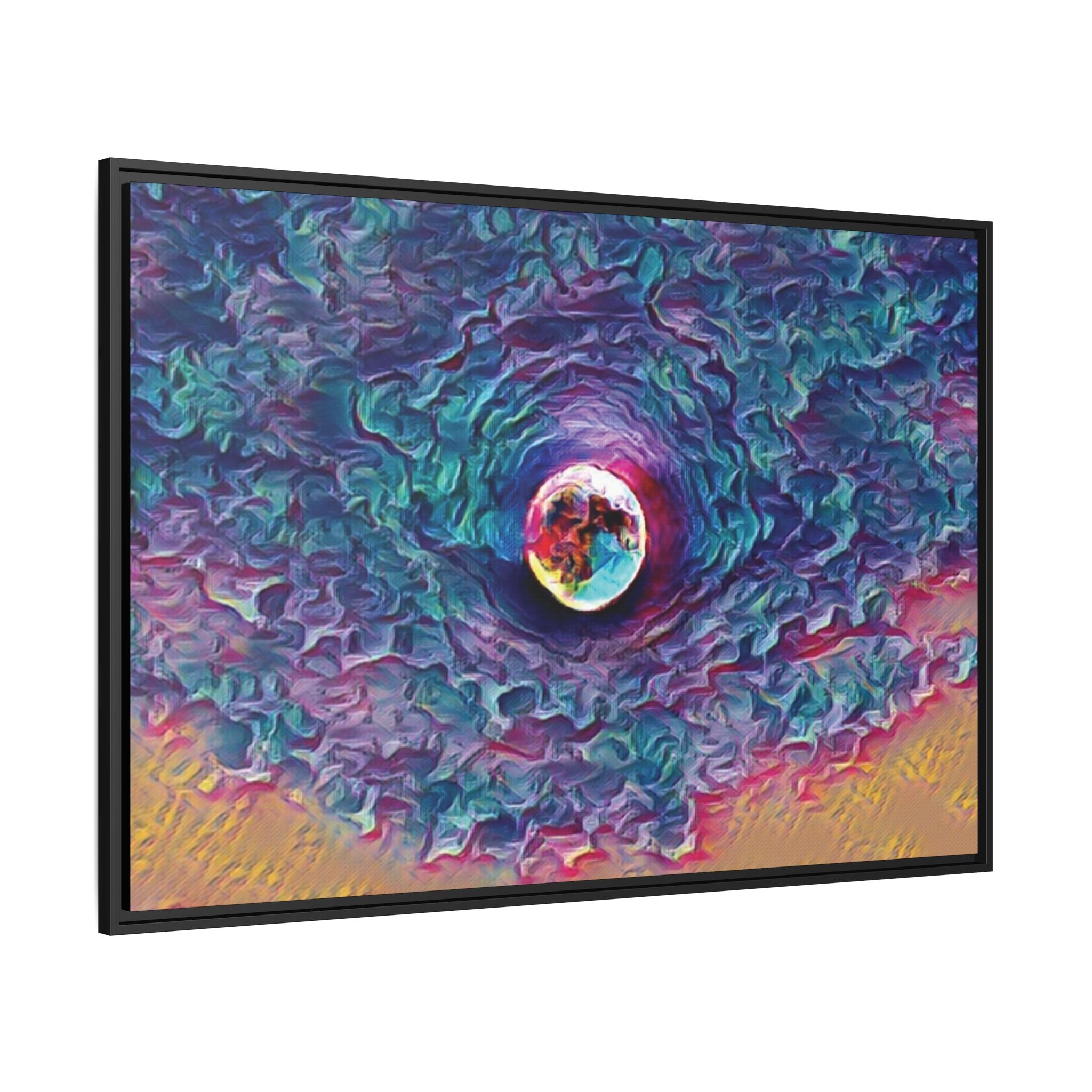 Full Sturgeon Moon Framed Canvas Art Print