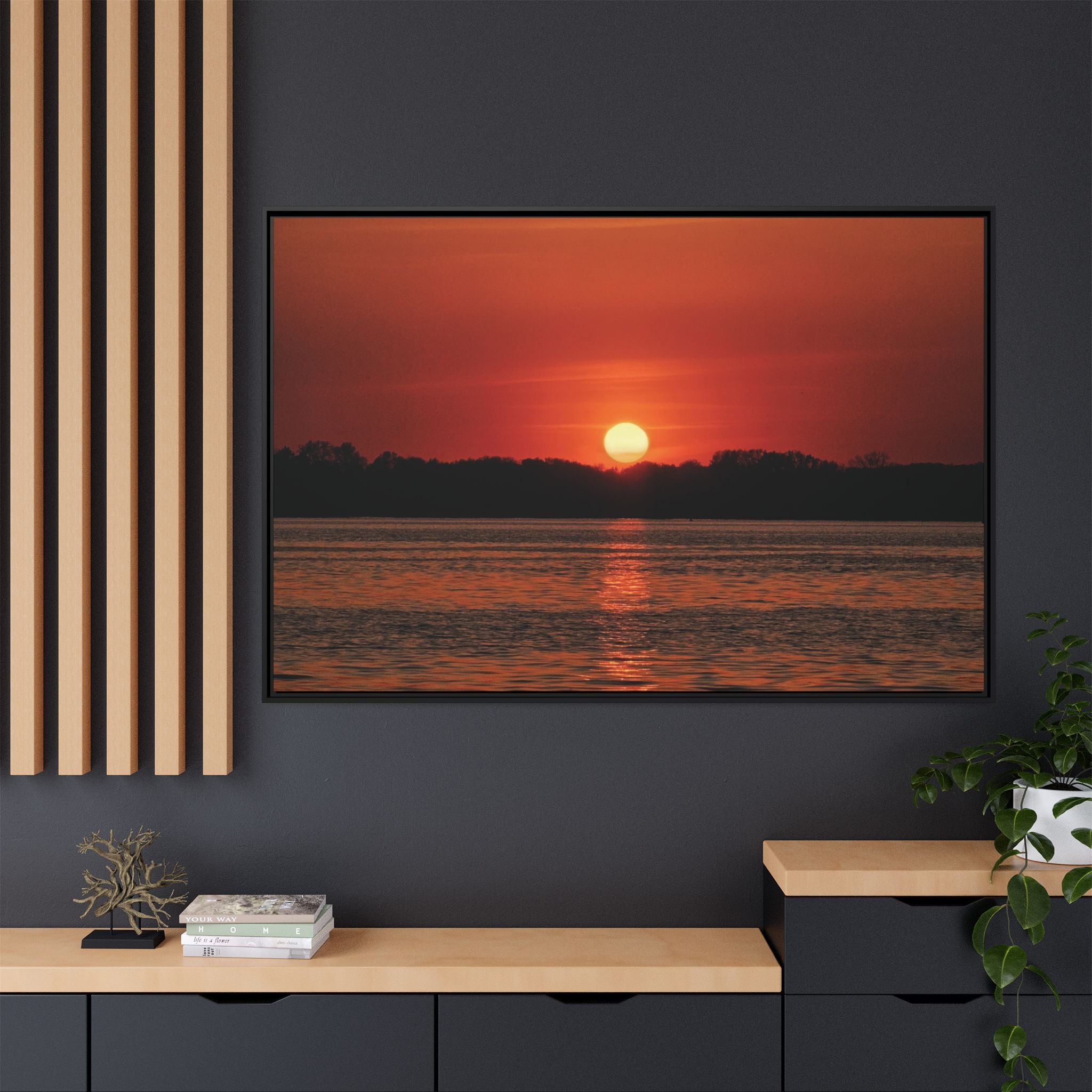 Framed Sunset Canvas Art