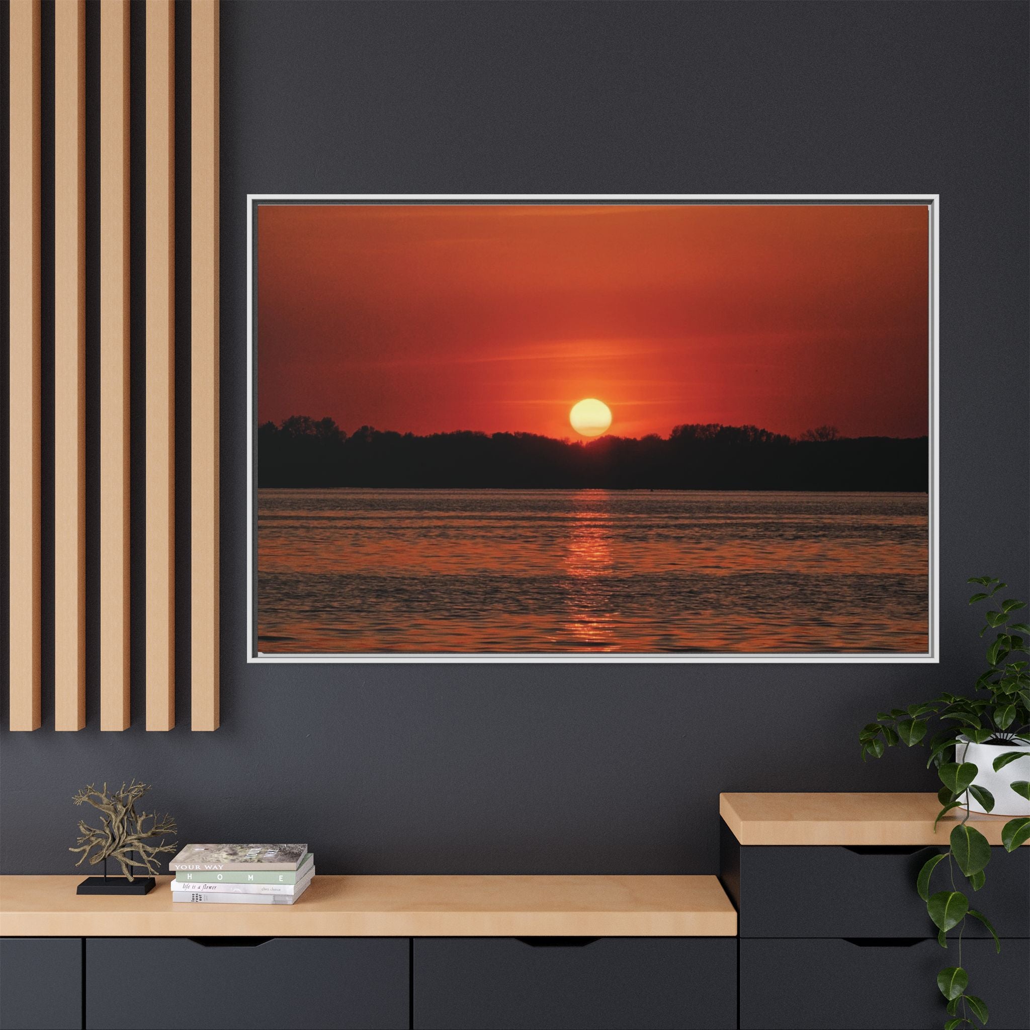 Framed Sunset Canvas Art