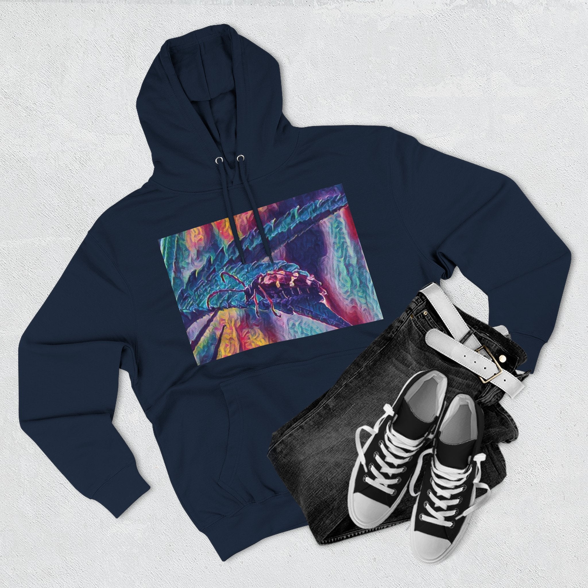 Neon Hunter Art Hoodie