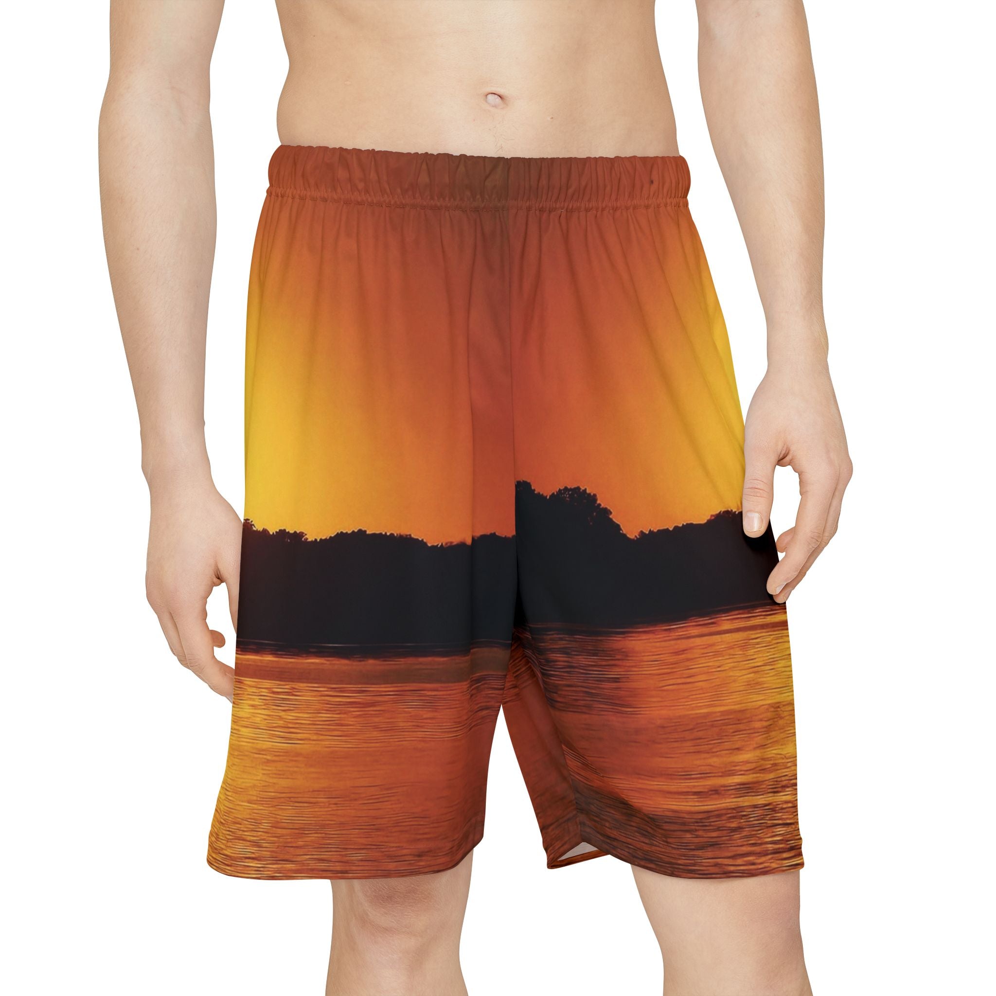 Golden Hour Sunset Men's Sports Shorts
