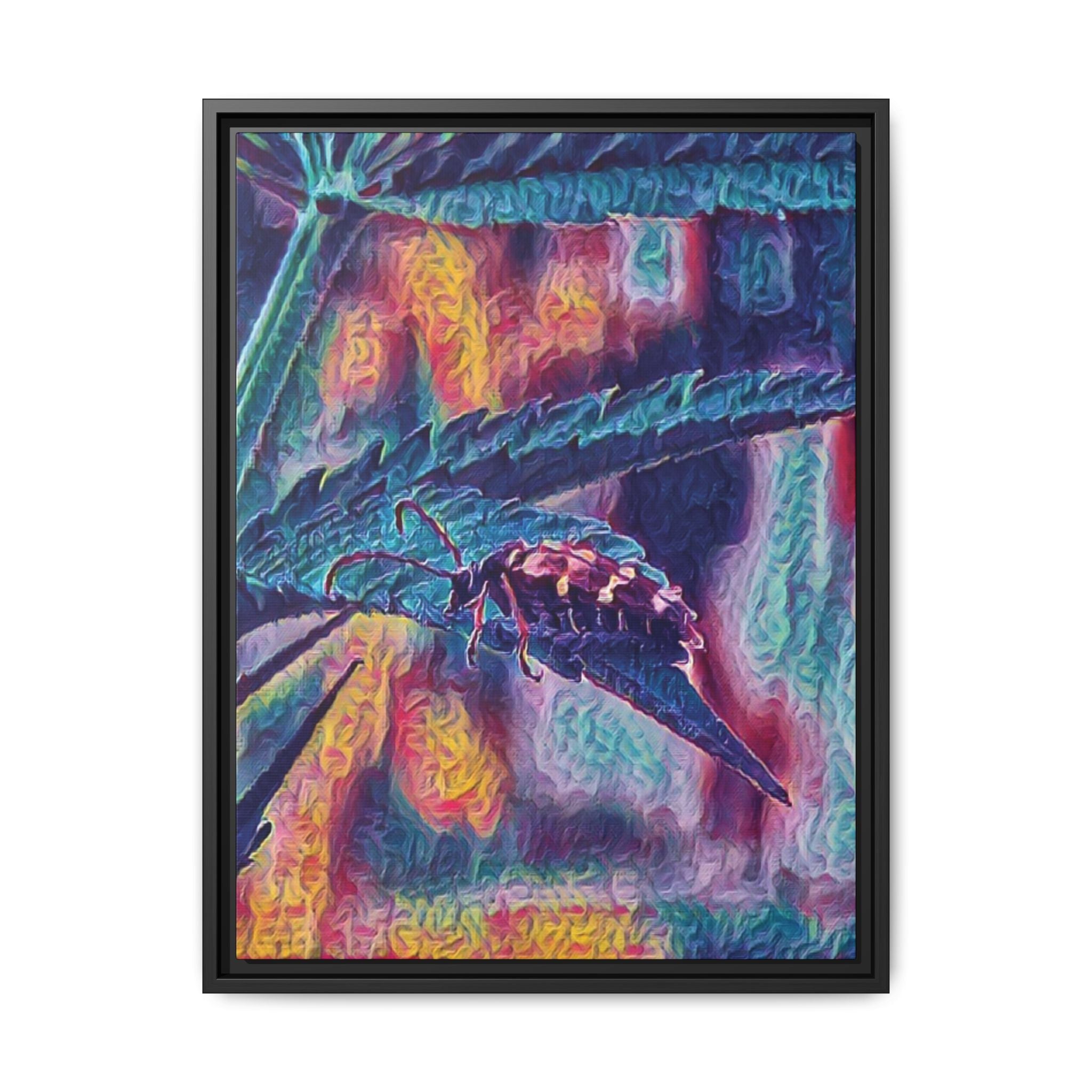 Neon Hunter Art Canvas Print