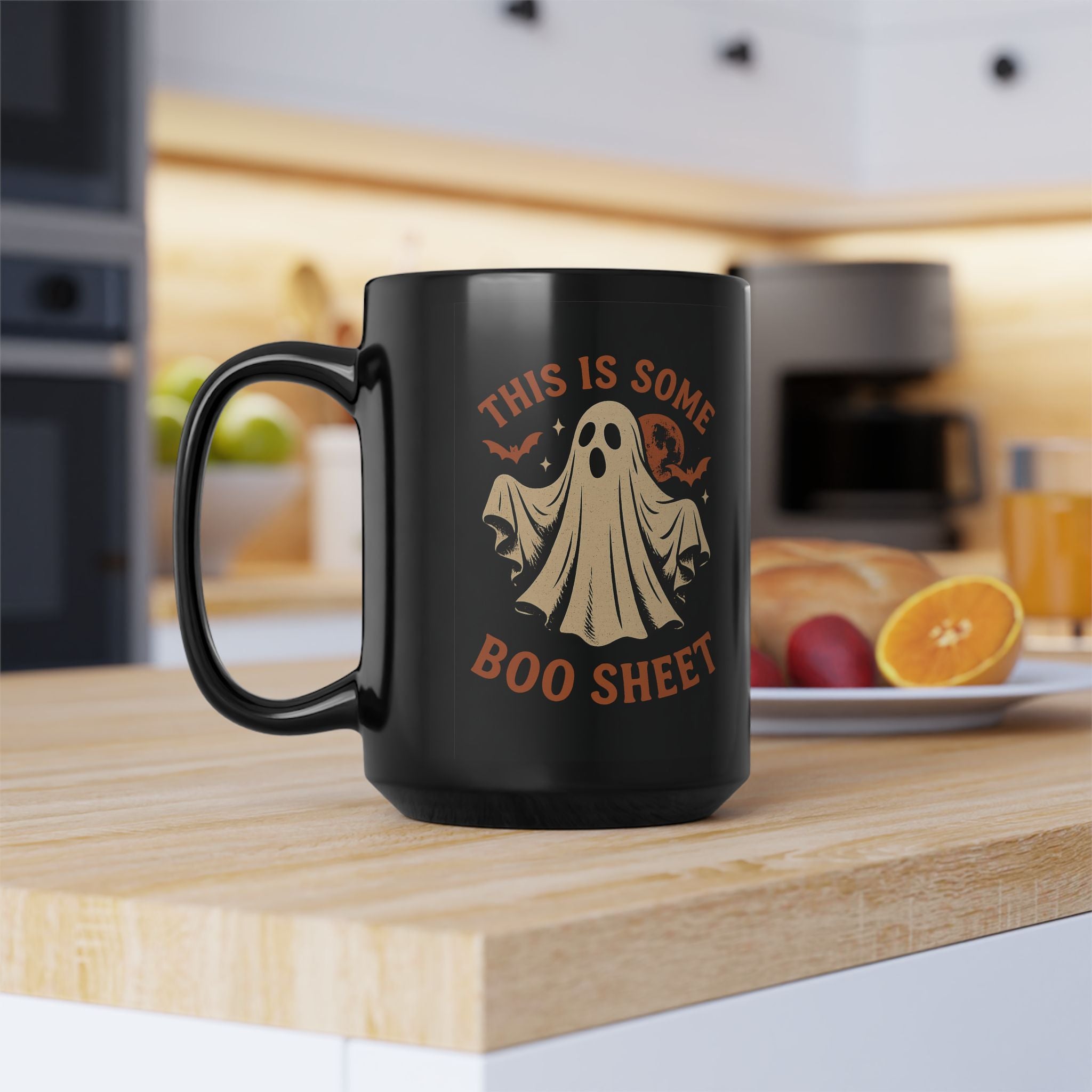 This is some Boo Sheet Black Mug, 11oz or 15oz