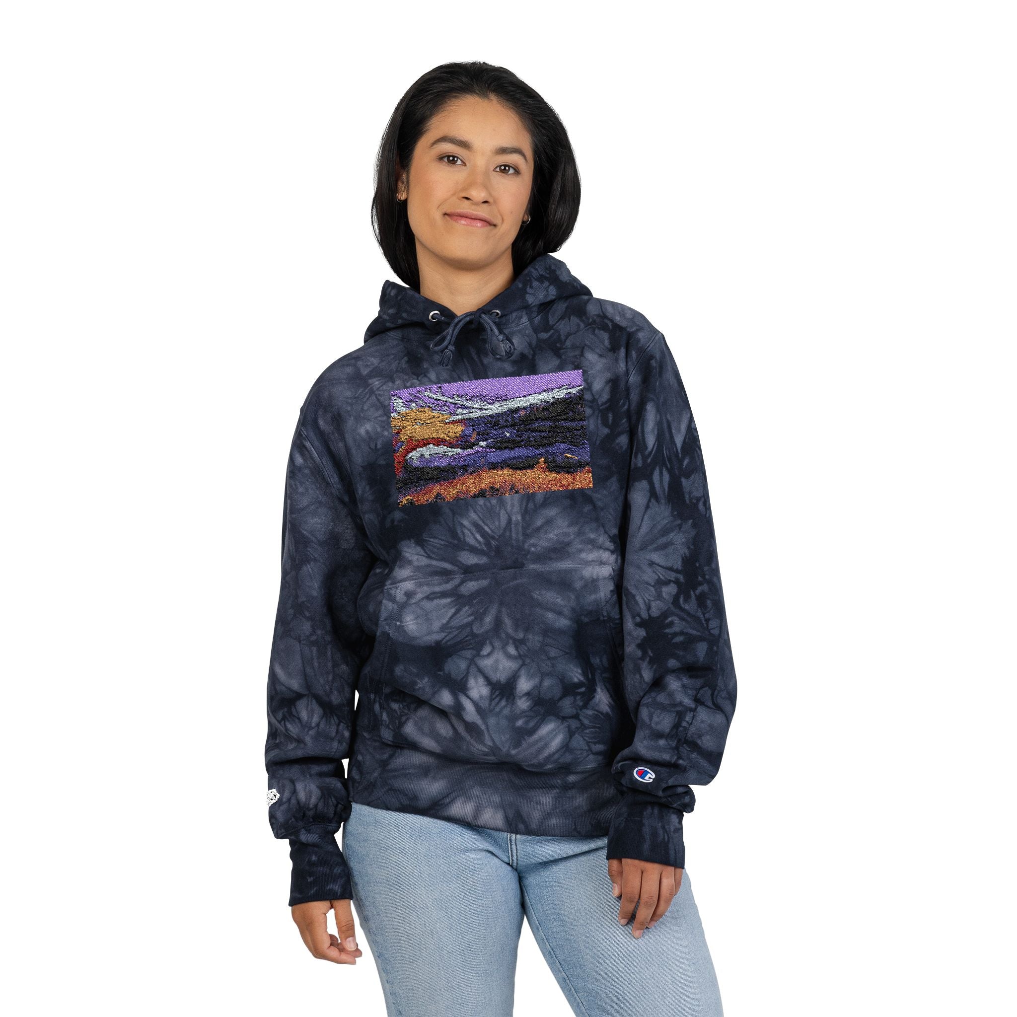 Flarepath of the Forgotten Champion Tie-Dye Hoodie with Embroidery