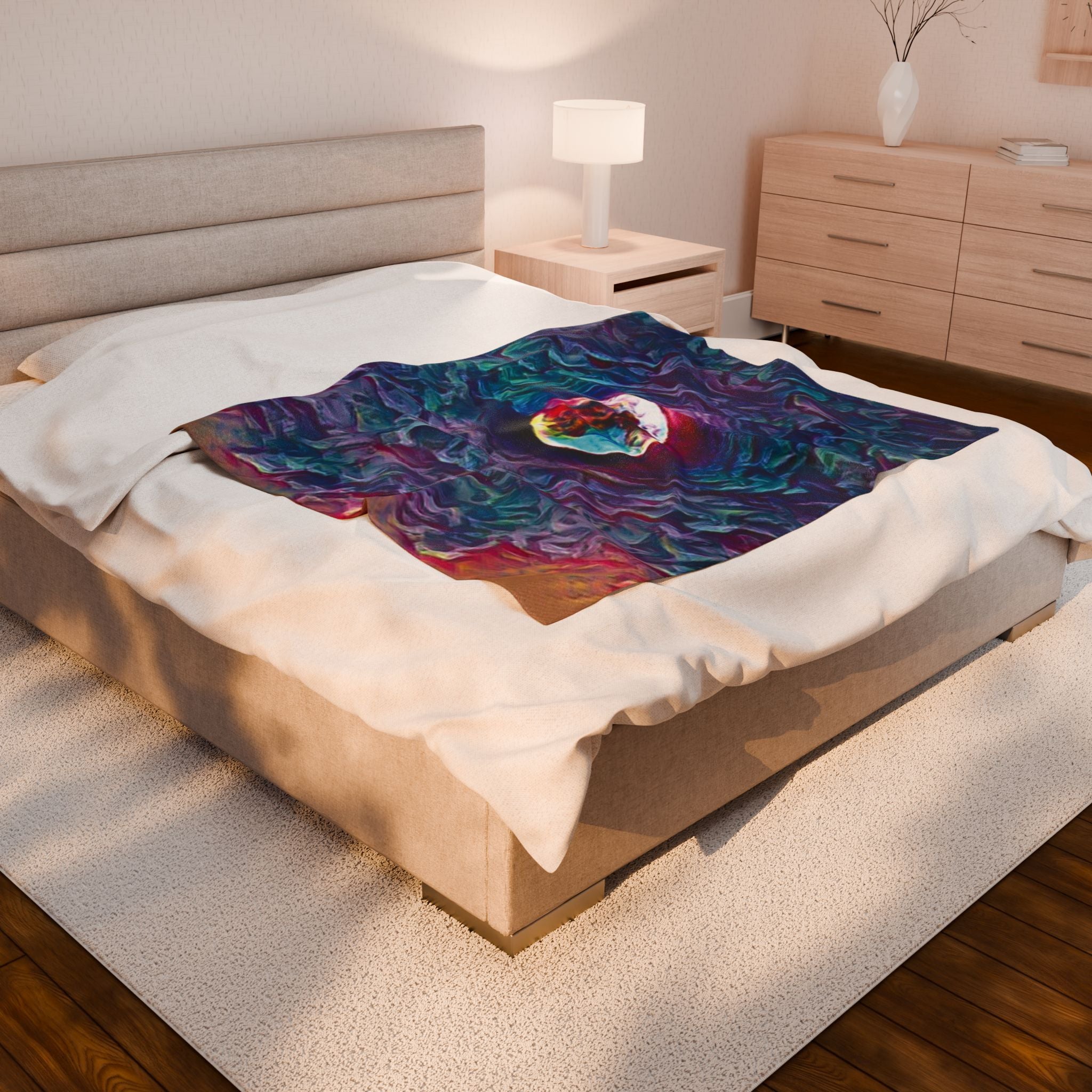 Full Sturgeon Moon Velvet Blanket