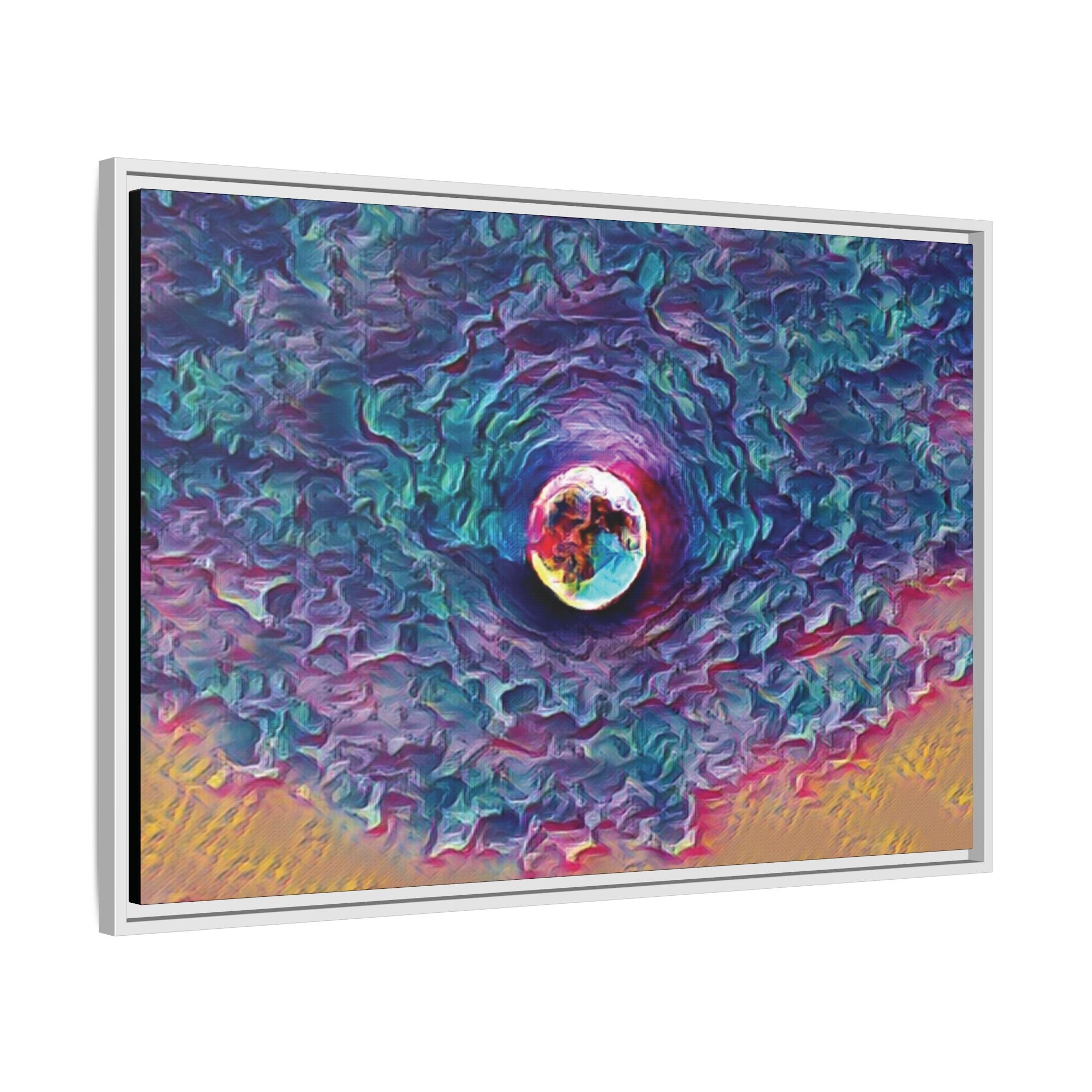 Full Sturgeon Moon Framed Canvas Art Print