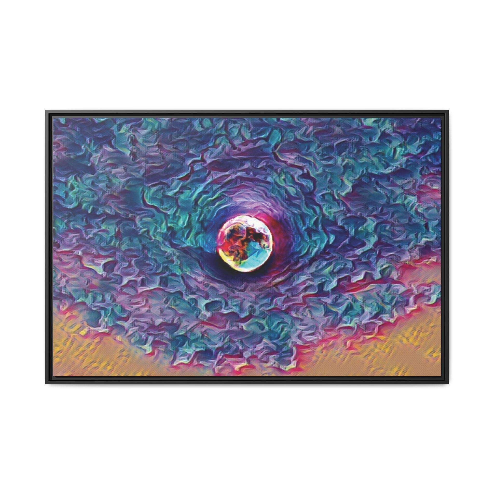 Full Sturgeon Moon Framed Canvas Art Print