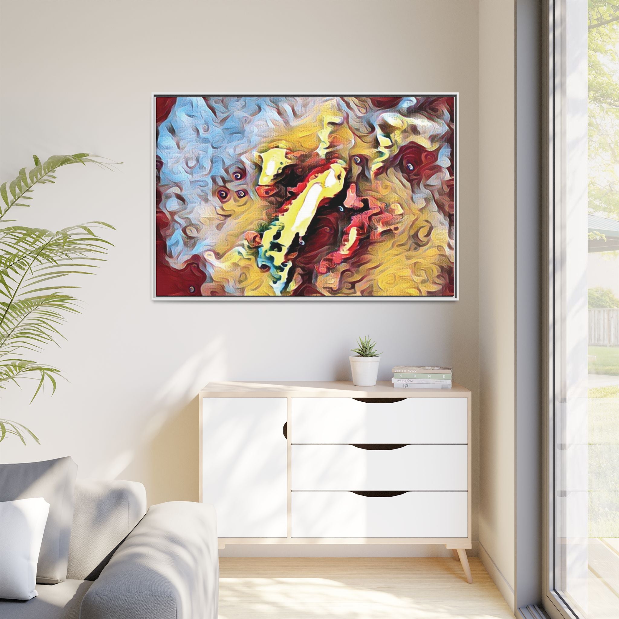 Framed Abstract Canvas Art